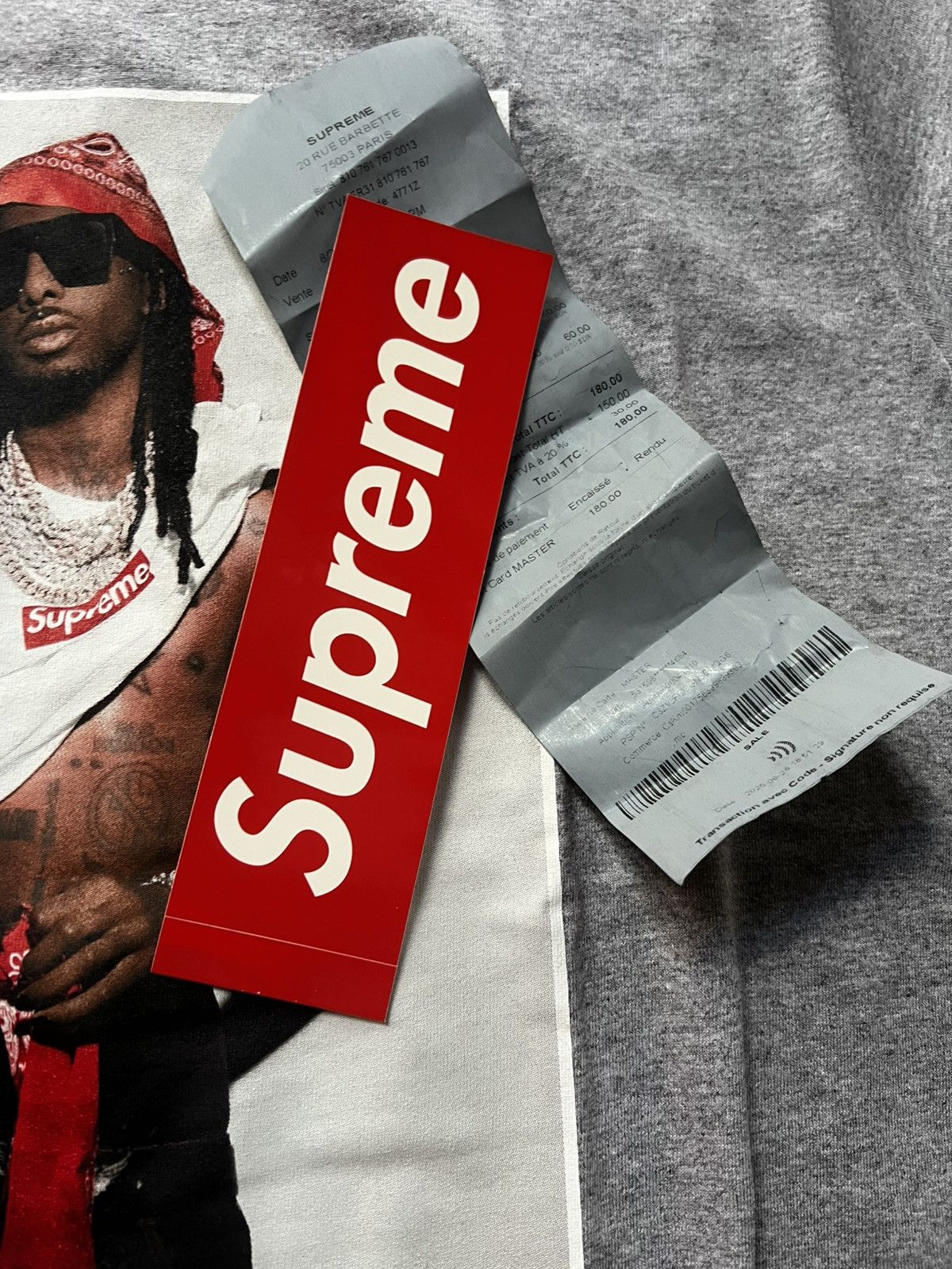 Supreme Supreme Playboi Carti grey Size US M / EU 48-50 / 2 - 4 Thumbnail