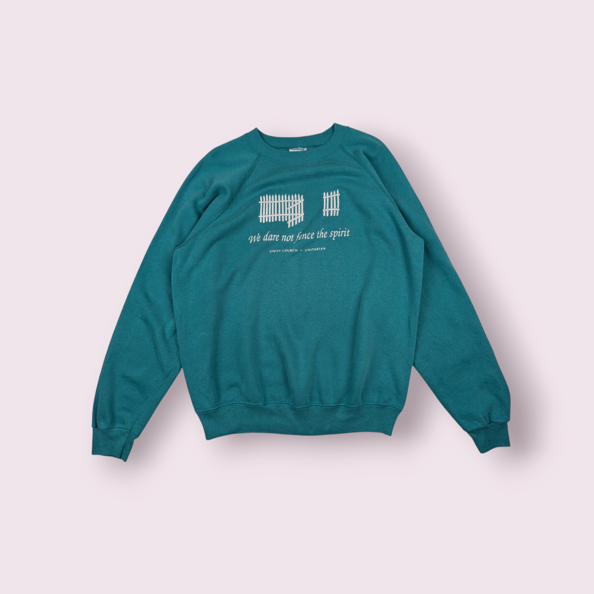 Hanes Vintage 80's HANES Unity Church Jumper Sweatshirt Size US L / EU 52-54 / 3 - 1 Thumbnail
