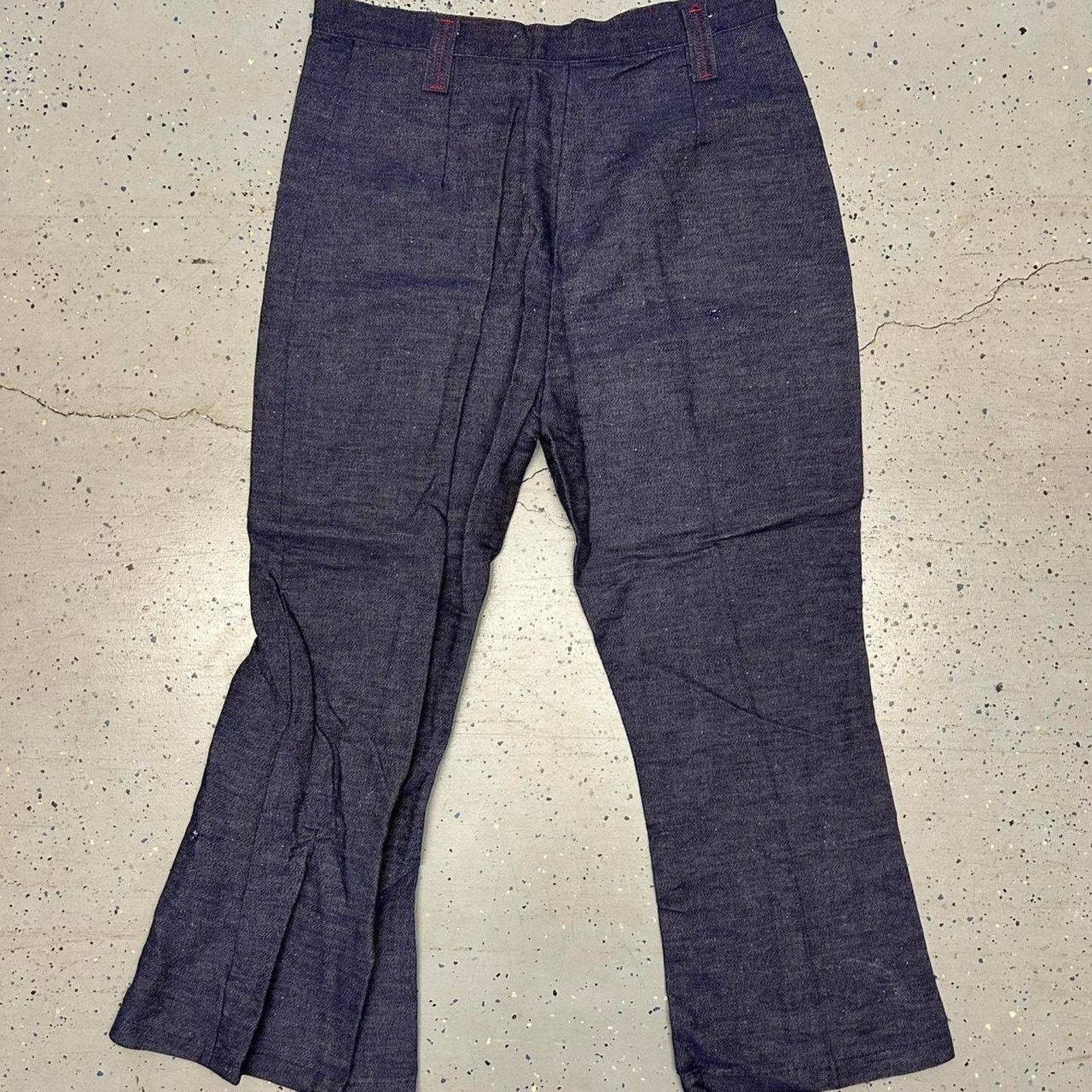 Other VTG 70s/80s Dark Wash Flare Denim Pants- Indigo- Size - 36 Size US 36 / EU 52 - 6 Thumbnail