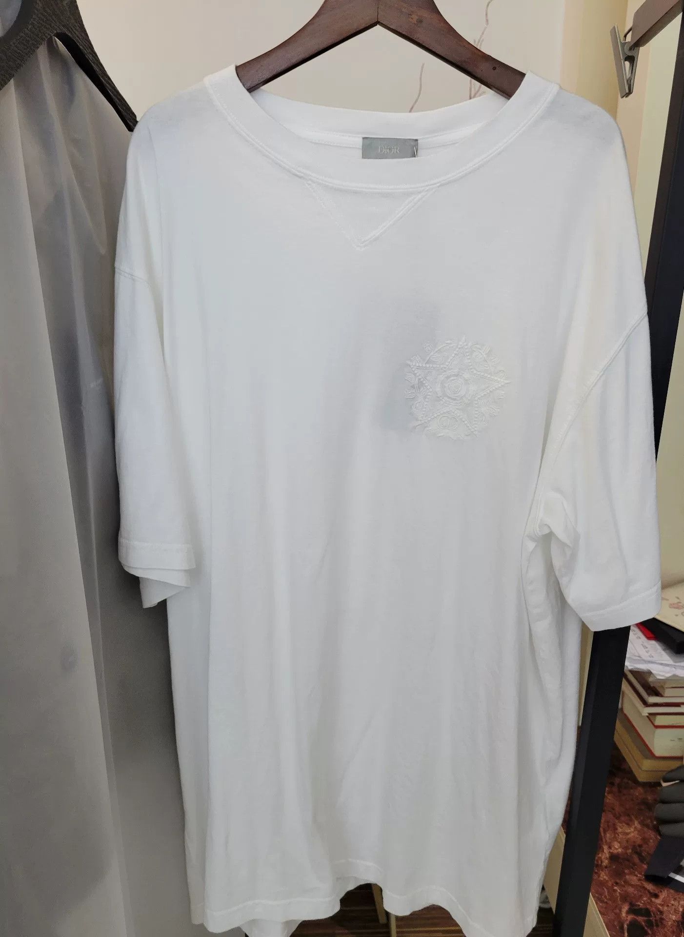 Dior White Embroidered Logo T-Shirt by Dior Size US XXL / EU 58 / 5 - 1 Thumbnail