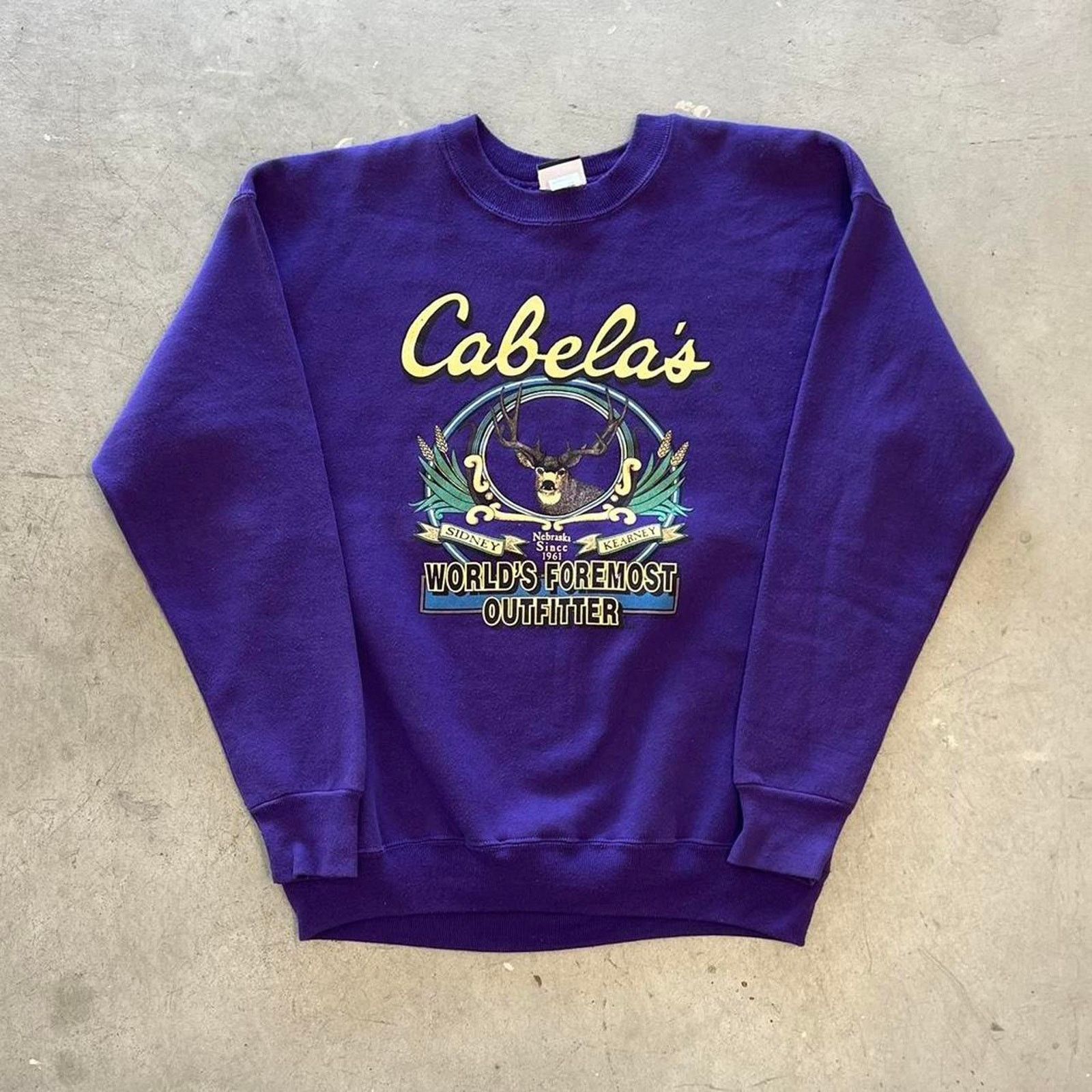 Cabelas Streetwear Vintage Vintage 90s Cabelas Nebraska Deer Outfitter Animal Crewneck Grailed