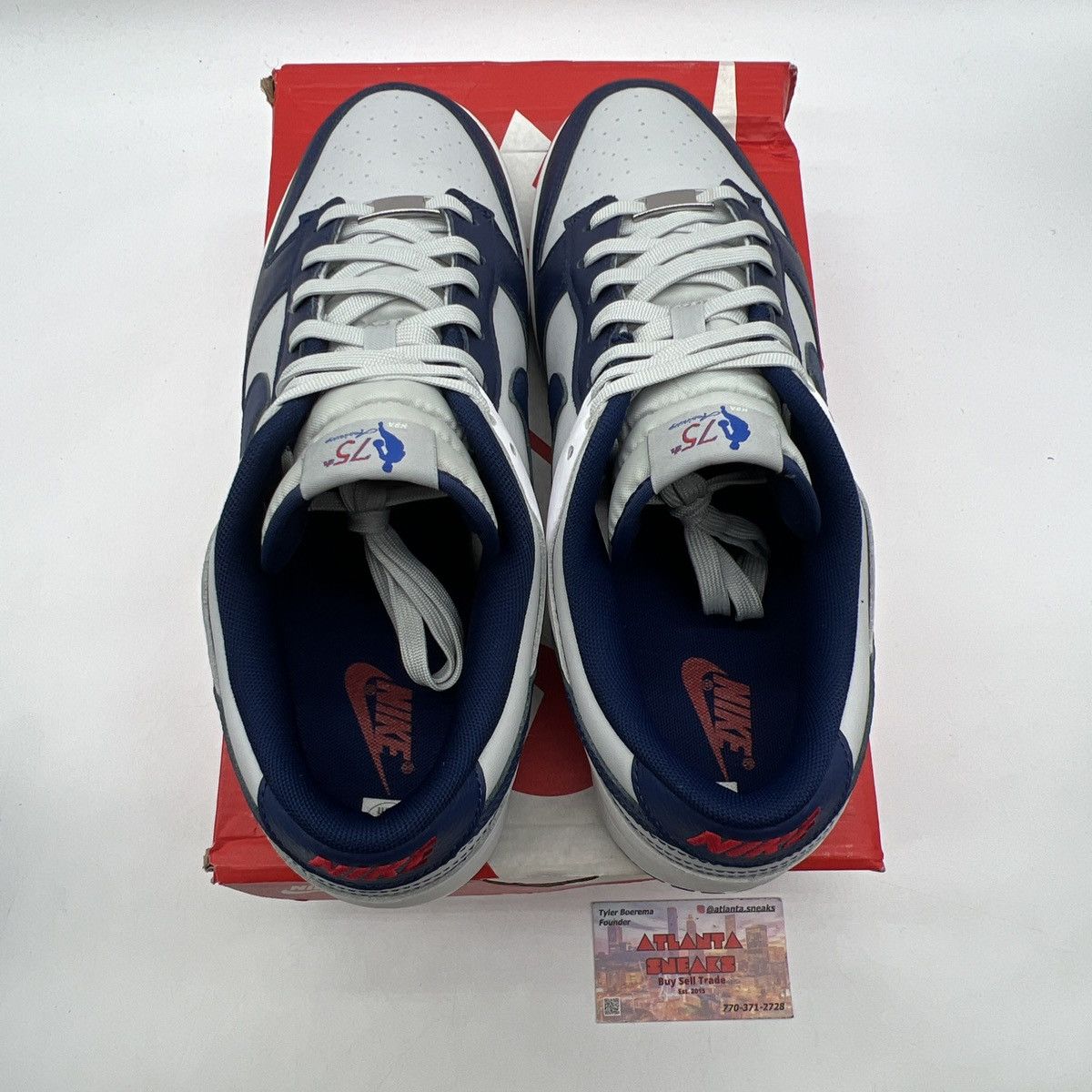 Nike NBA x nike dunk low 75Th anniversary nets Size US 13 / EU 46 - 7 Thumbnail