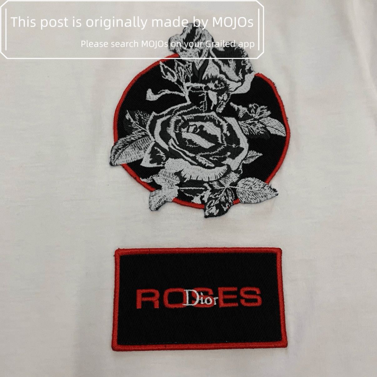 Dior Dior Roses Patch Logo Tee mojos16582910 Size US L / EU 52-54 / 3 - 5 Thumbnail