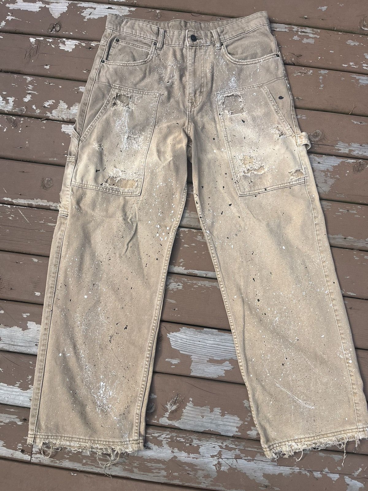 Vintage Vinage denim double knee custom Size US 32 / EU 48 - 1 Thumbnail