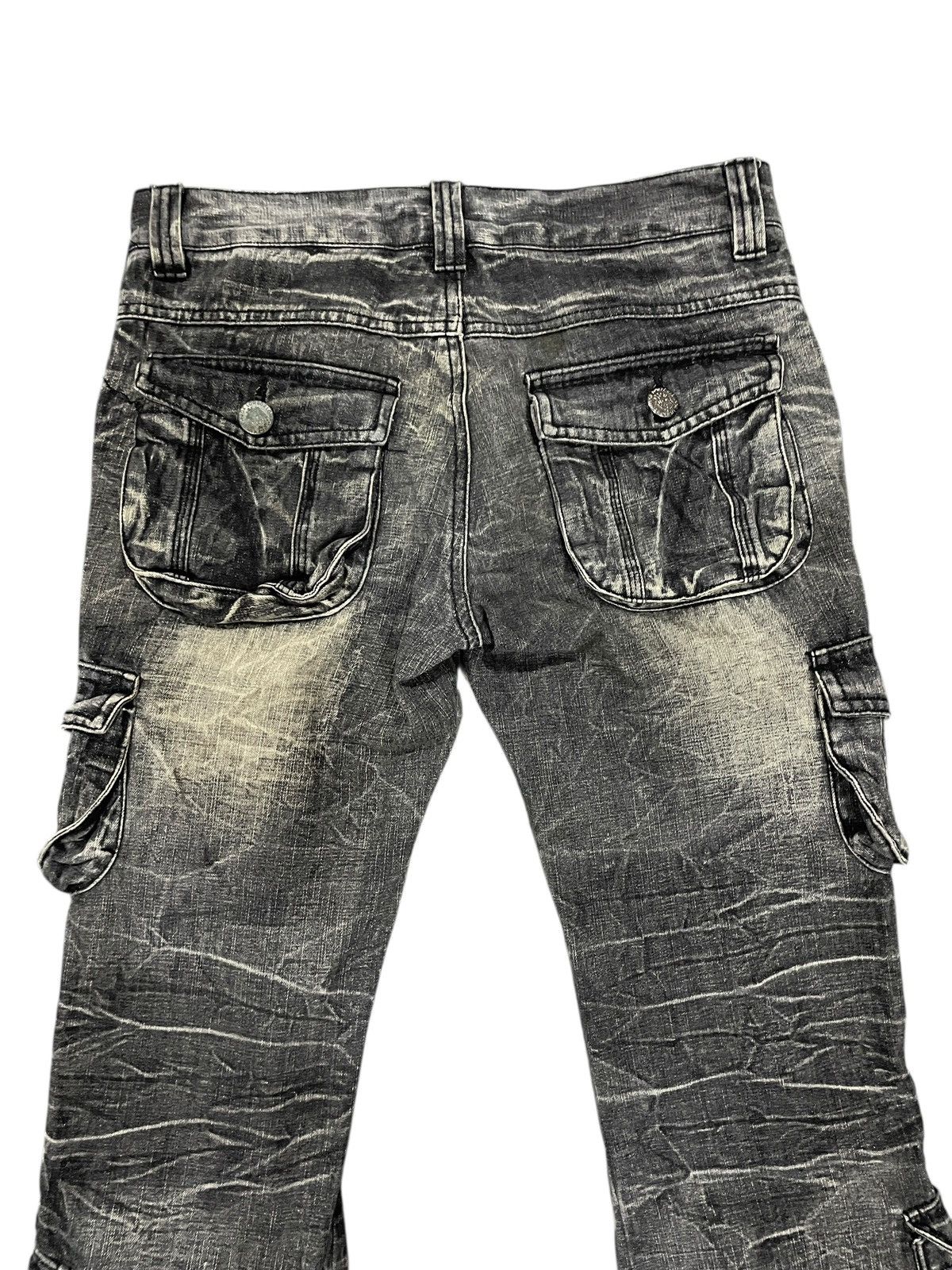 LOWBOX Lowbox Flared Distressed Stonewash Jeans Size US 31 - 10 Thumbnail