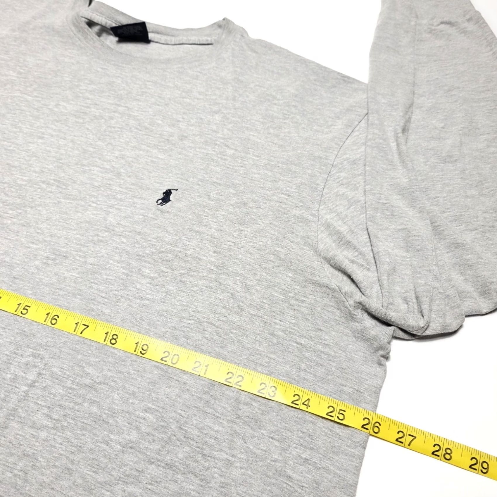 Polo Ralph Lauren VINTAGE Polo Ralph Lauren T-Shirt Mens 2XL Long Sleeve Crew Neck Grey Cotton Embroidered Classic 90s Size US XXL / EU 58 / 5 - 4 Thumbnail