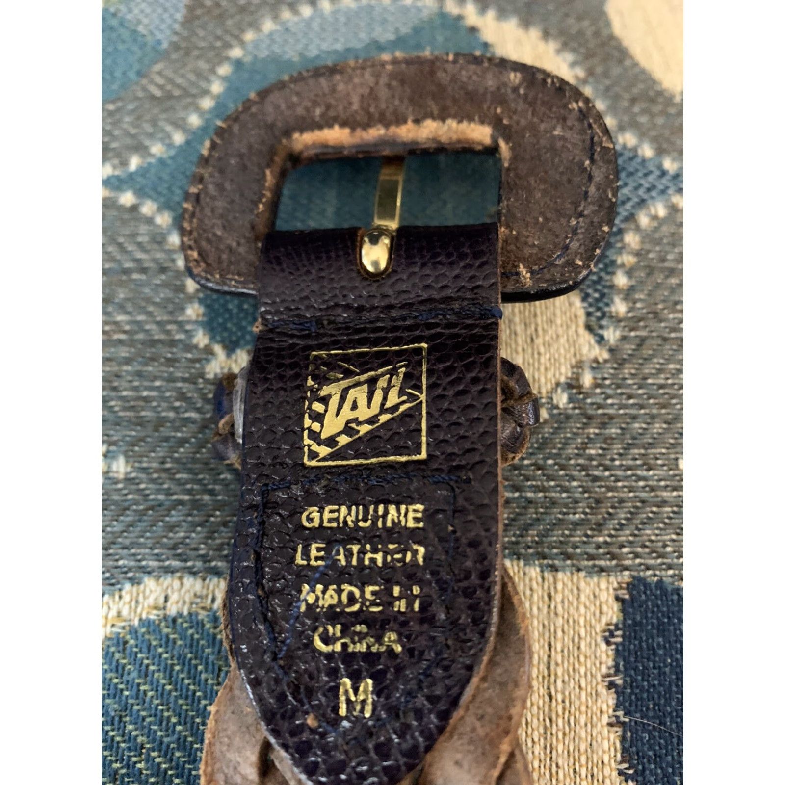Vintage Tail Braided Belt Nike Brown Leather — Medium, 1 1/4" Wide, Adjustable to 34" — Women’s Belt, Good Condition Size ONE SIZE - 5 Thumbnail