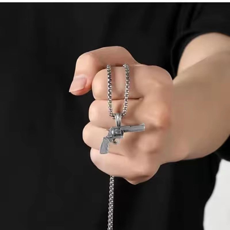 Jewelry Creative Fashionable Revolver Pendant Necklace Size ONE SIZE - 3 Thumbnail