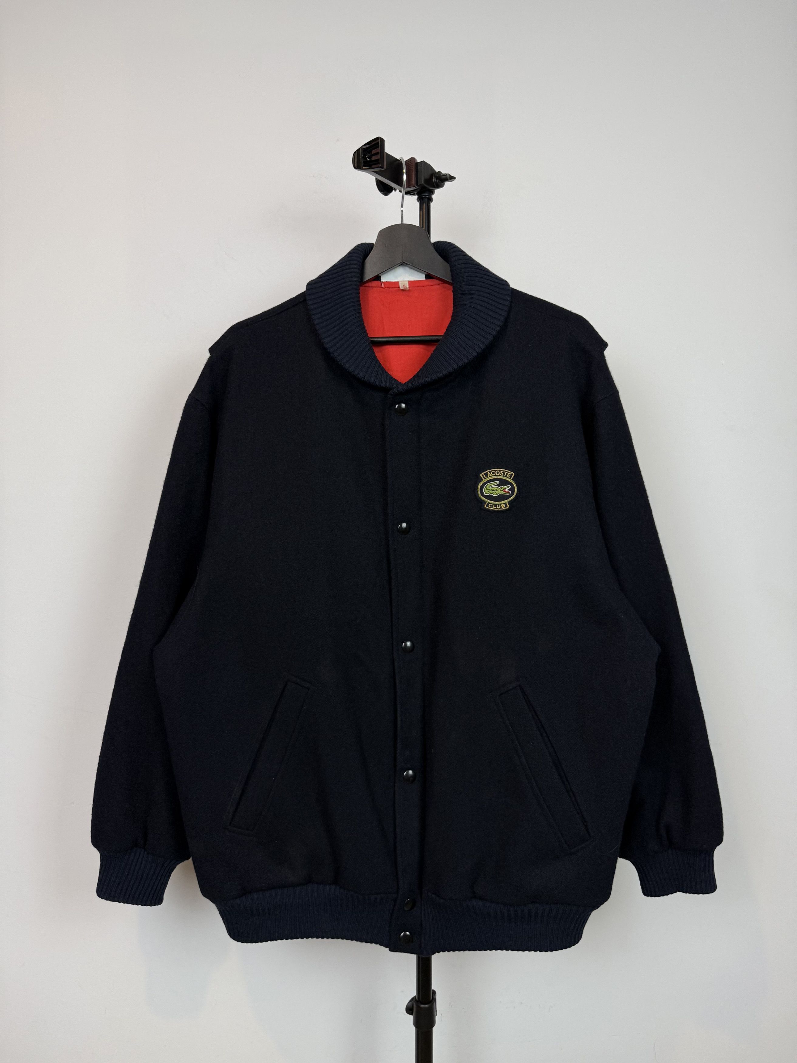 Lacoste RARE Vintage 80s Lacoste Wool Bomber Jacket Size L Size US L / EU 52-54 / 3 - 1 Thumbnail