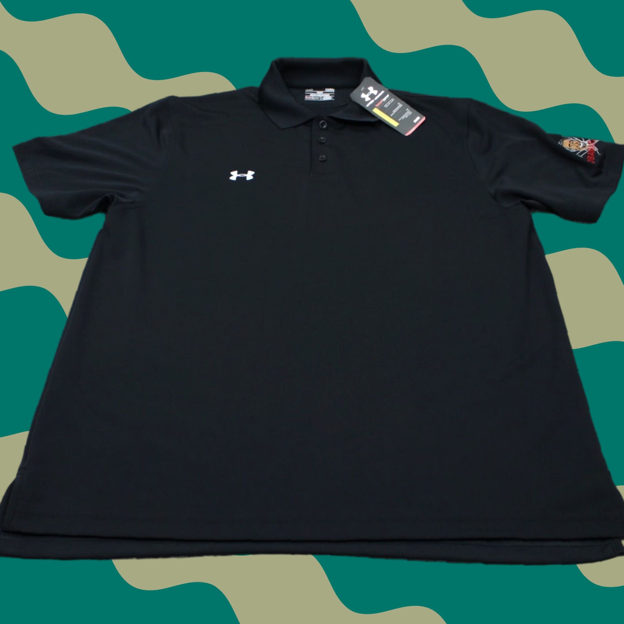 Under Armour Under Armour Polo Shirt Mens Large Black HeatGear Logo Left Sleeve NWT Size US L / EU 52-54 / 3 - 1 Thumbnail