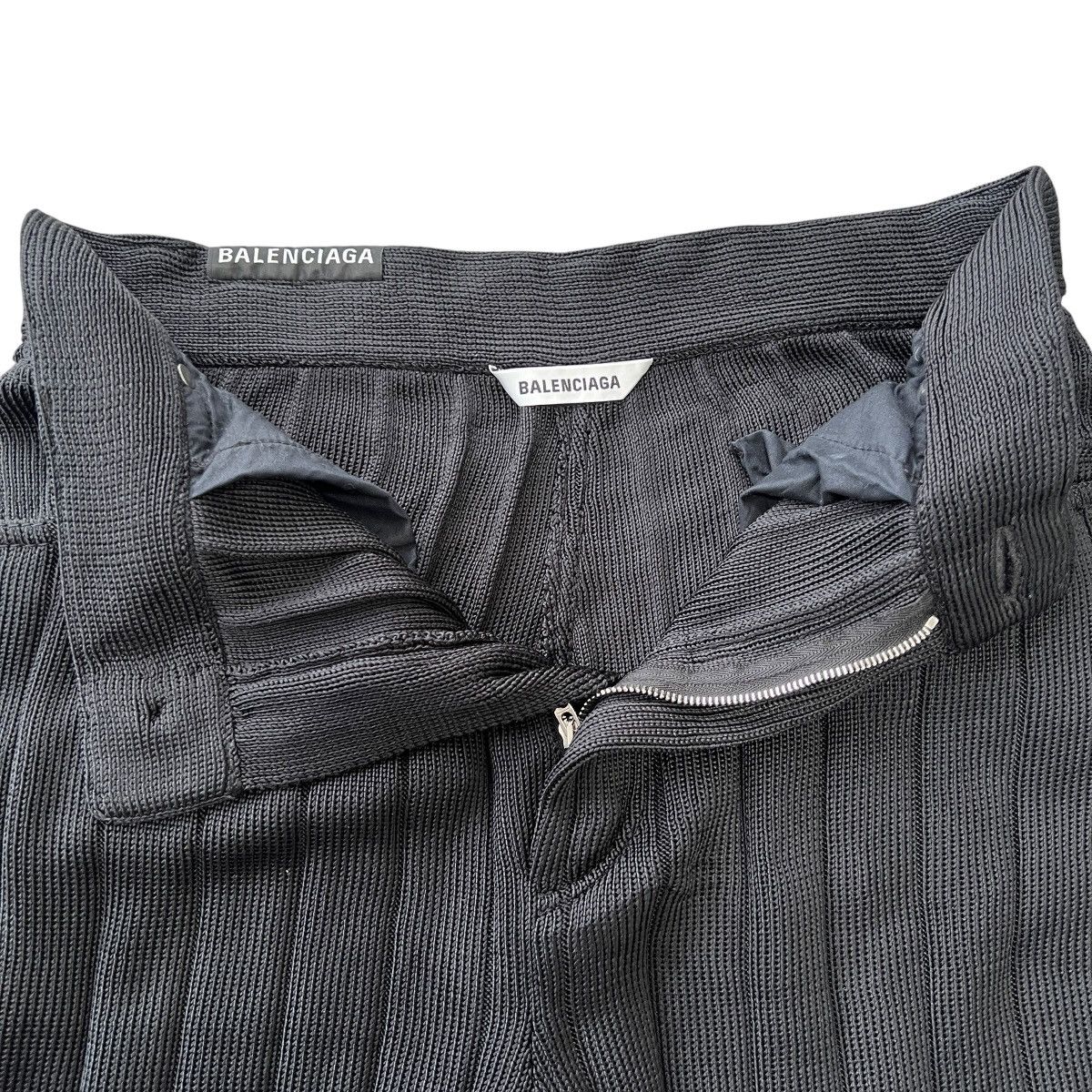 Balenciaga BALENCIAGA 2022SS Silk Ribs Knit Large Baggy Pants Size US 29 - 5 Thumbnail