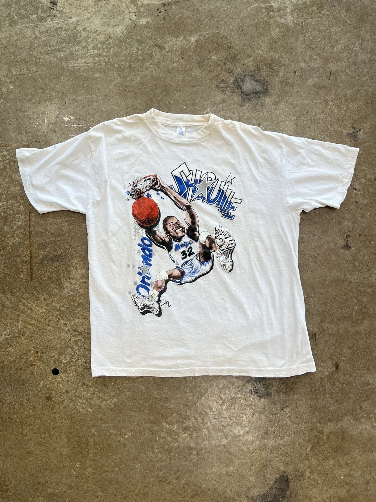 NBA Vintage 90s NBA Shaquille Shaq Orlando Magic Dunk Tee XL Size US XL / EU 56 / 4 - 2 Thumbnail