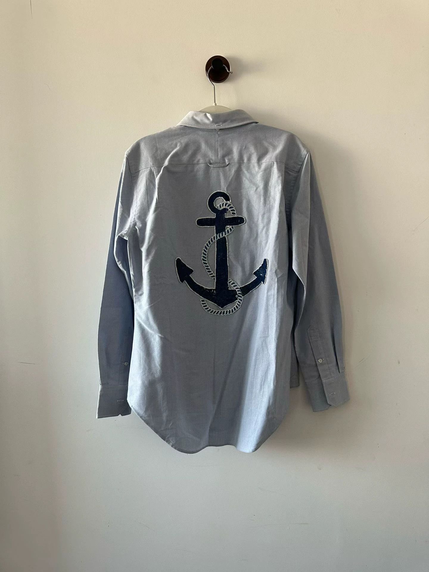 Thom Browne Thom Browne Sequin Anchor Shirt Men's 44 Size US S / EU 44-46 / 1 - 2 Thumbnail