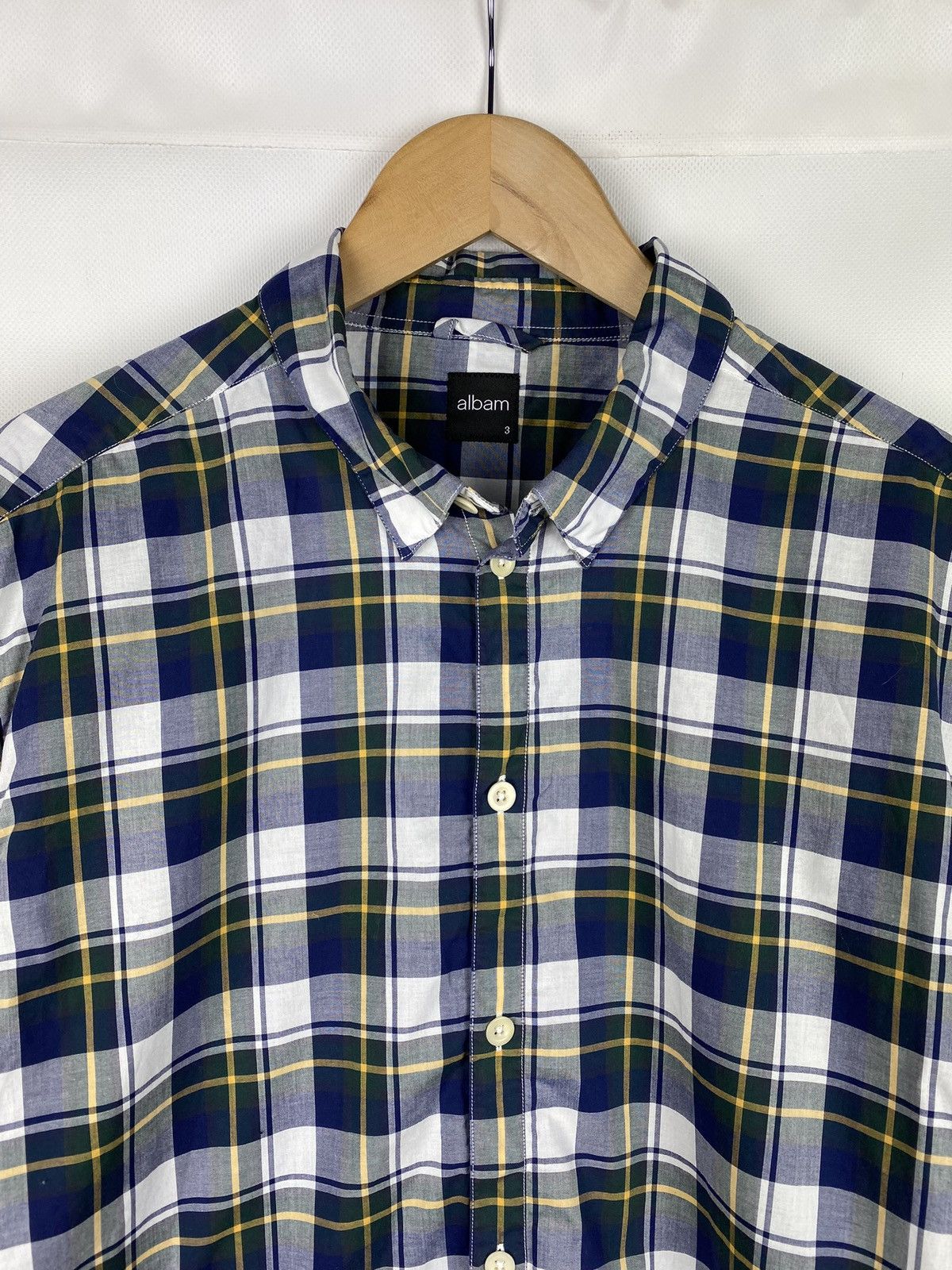 Albam Albam men’s long sleeve checked button up shirt size 3 Size US L / EU 52-54 / 3 - 8 Thumbnail