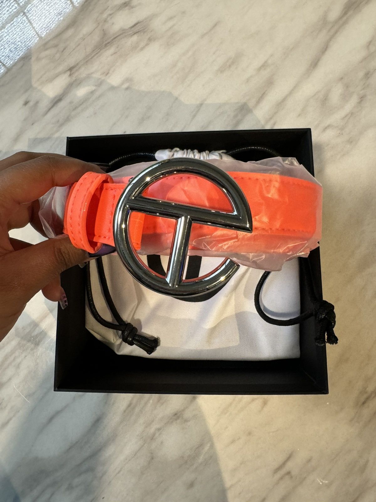 Telfar Logo Belt Bright Orange (‘Hazard’)