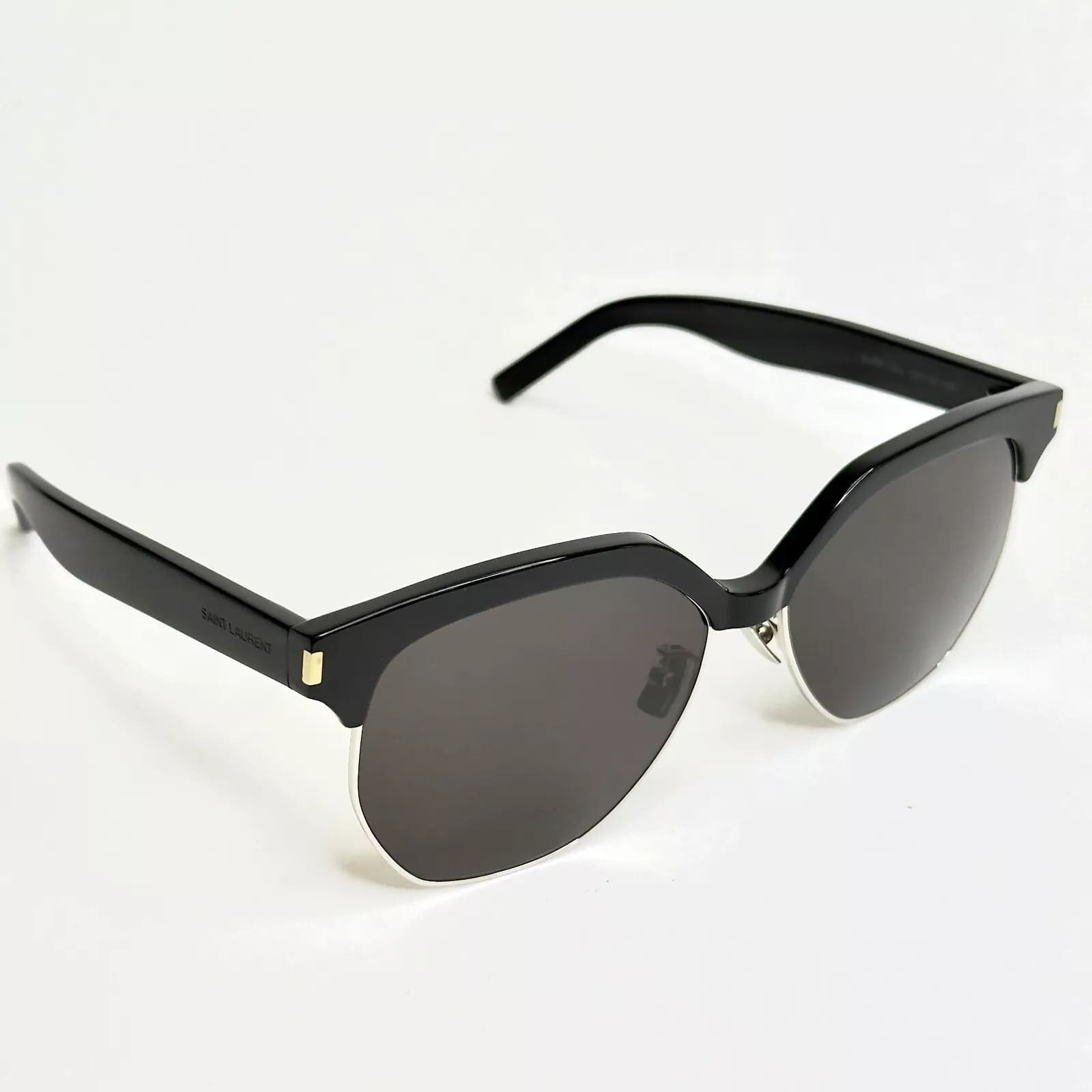 Yves Saint Laurent SAINT LAURENT 408 SL408 Black Silver Runway Sunglasses 002 Size ONE SIZE - 5 Thumbnail