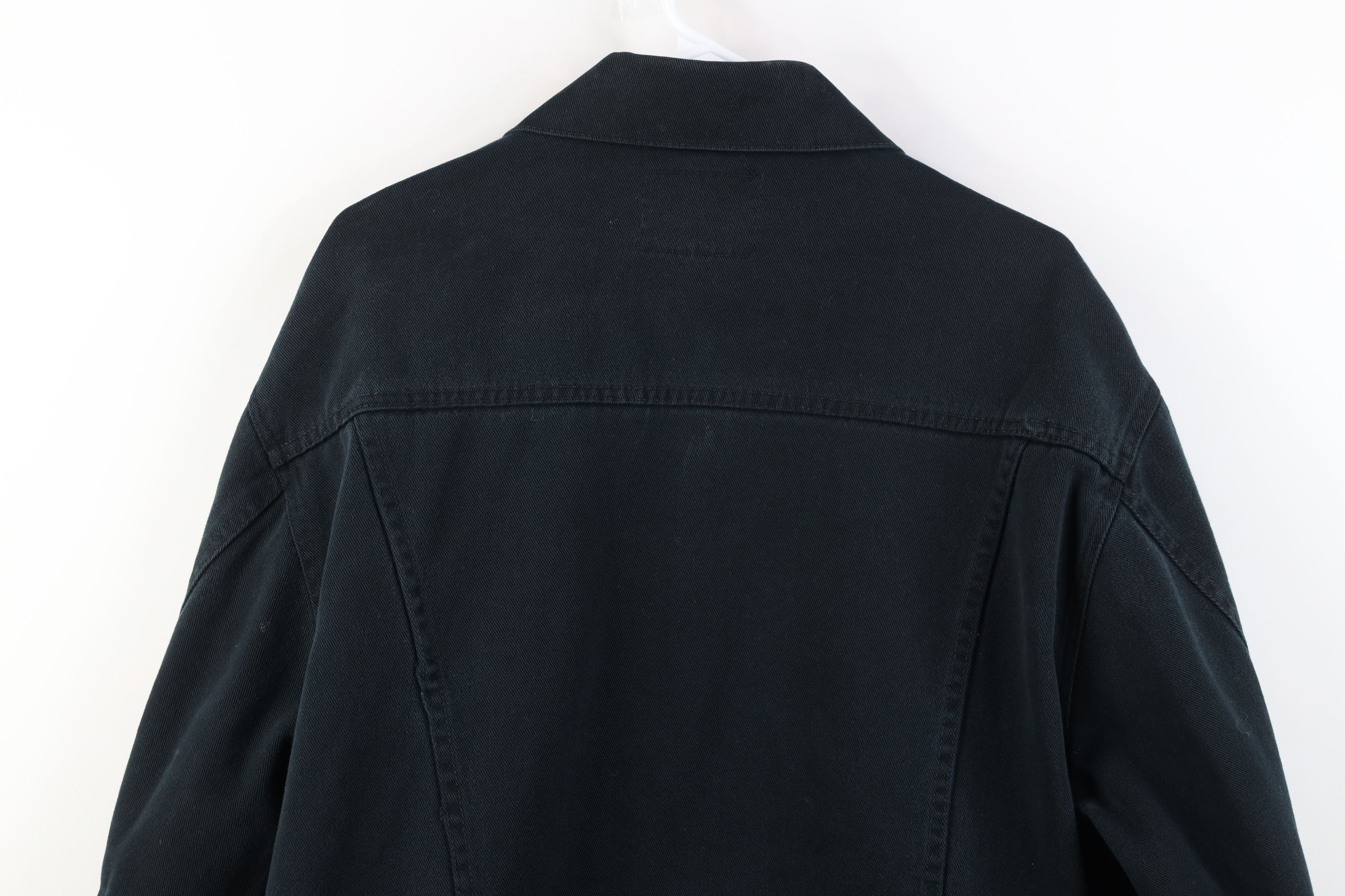 Wrangler Vintage 90s Y2K Wrangler Denim Jean Trucker Jacket Black Size US L / EU 52-54 / 3 - 13 Thumbnail