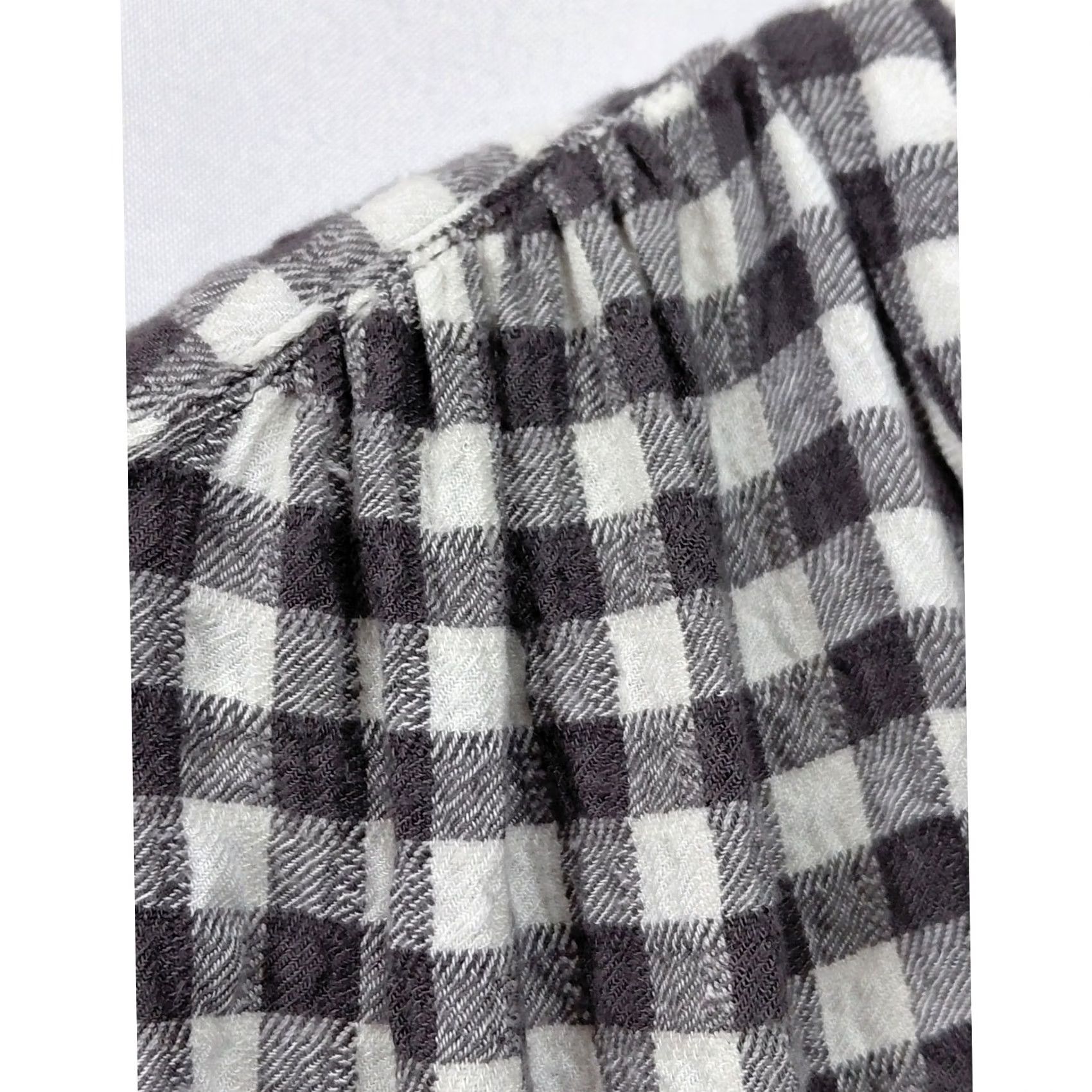 Anthropologie Anthropologie Button-Up Shirt Black White Plaid Viscose—M, Women’s, Long Sleeve, Regular Fit Size M / US 6-8 / IT 42-44 - 3 Thumbnail