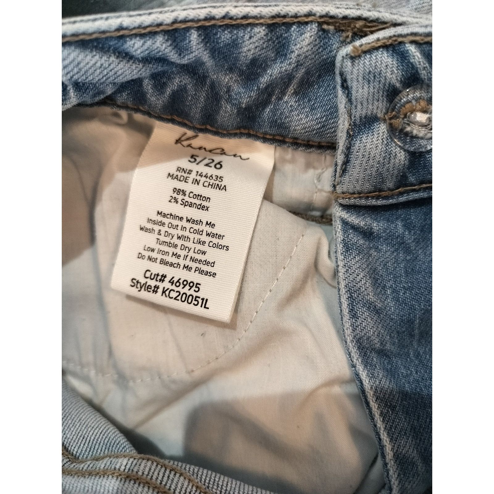 Other KanCan Women’s High Rise Distressed Straight Jeans Size 5/26 Size 25" / US 0 / IT 36 - 9 Thumbnail