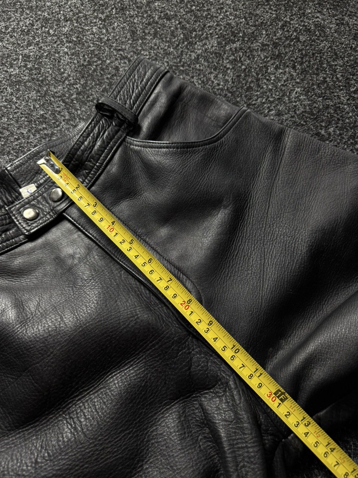 Leather Y2K Vintage Leather Pants Opium Style Alt Biker USA Rare Size US 35 - 19 Thumbnail