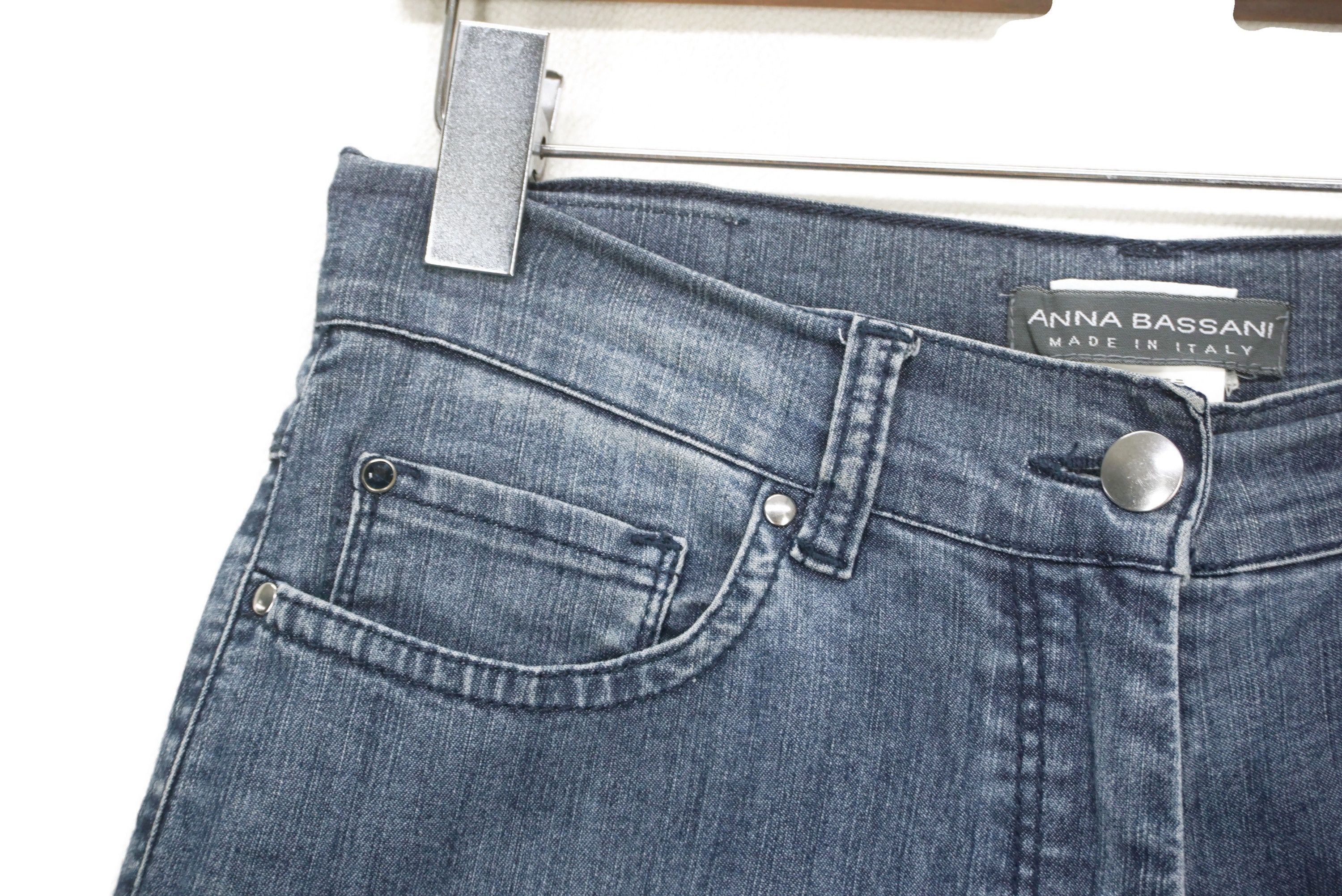 Japanese Brand Anna Bassini Jeans Size W28xL33.5 Straight Leg Beads Logo Size 28" / US 6 / IT 42 - 4 Thumbnail