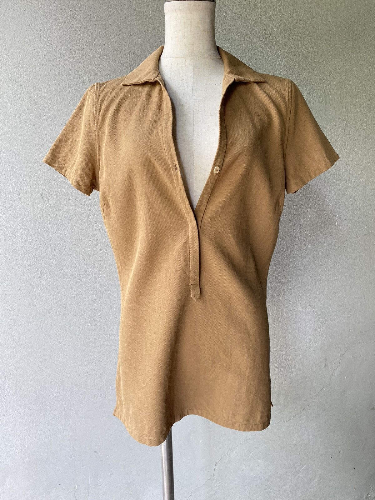 Jil Sander JILSANDER Minimalist Beige Polo Dress Size XS / US 0-2 / IT 36-38 - 8 Thumbnail