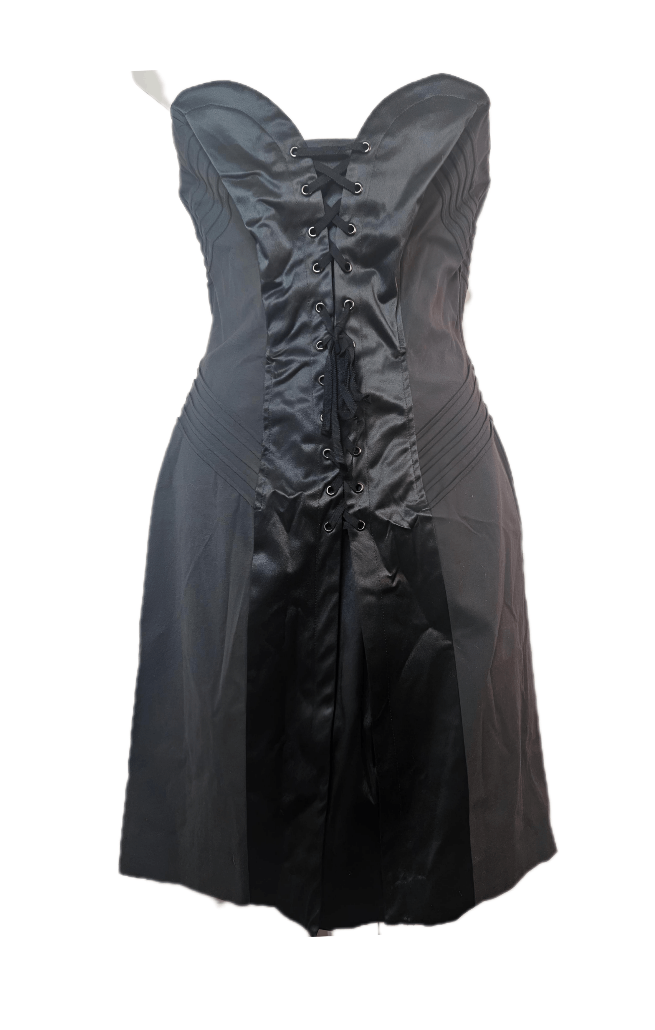 Betsey Johnson Betsey Johnson Gothic Satin Bustier Dress | Size S / US 4 / IT 40 - 7 Thumbnail