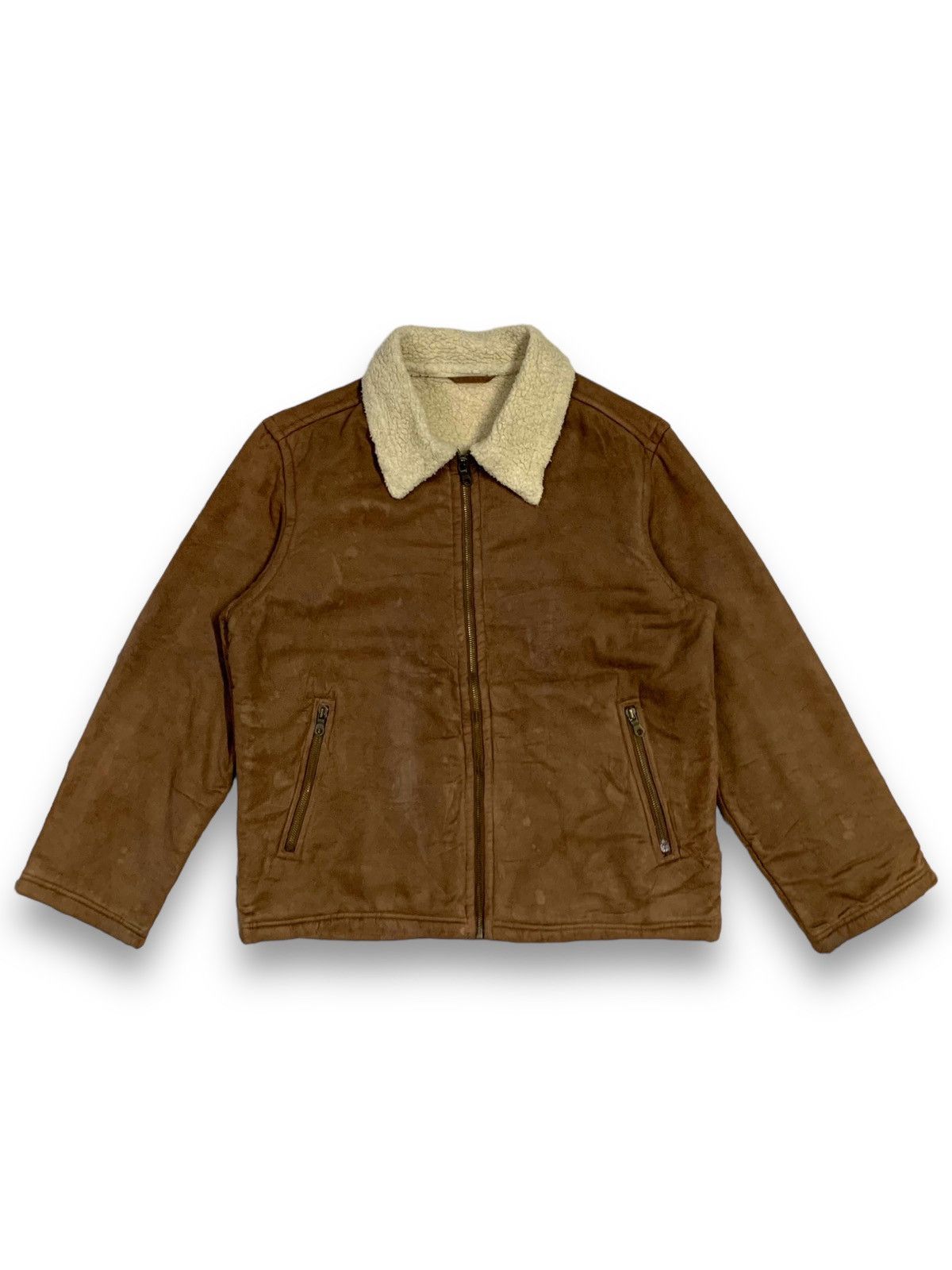 ジャケット・アウター 90's vintage Suede Leather G9Jacket Vintage 90s Baracuta G9 Khaki Jacket England Plaid Lining 44