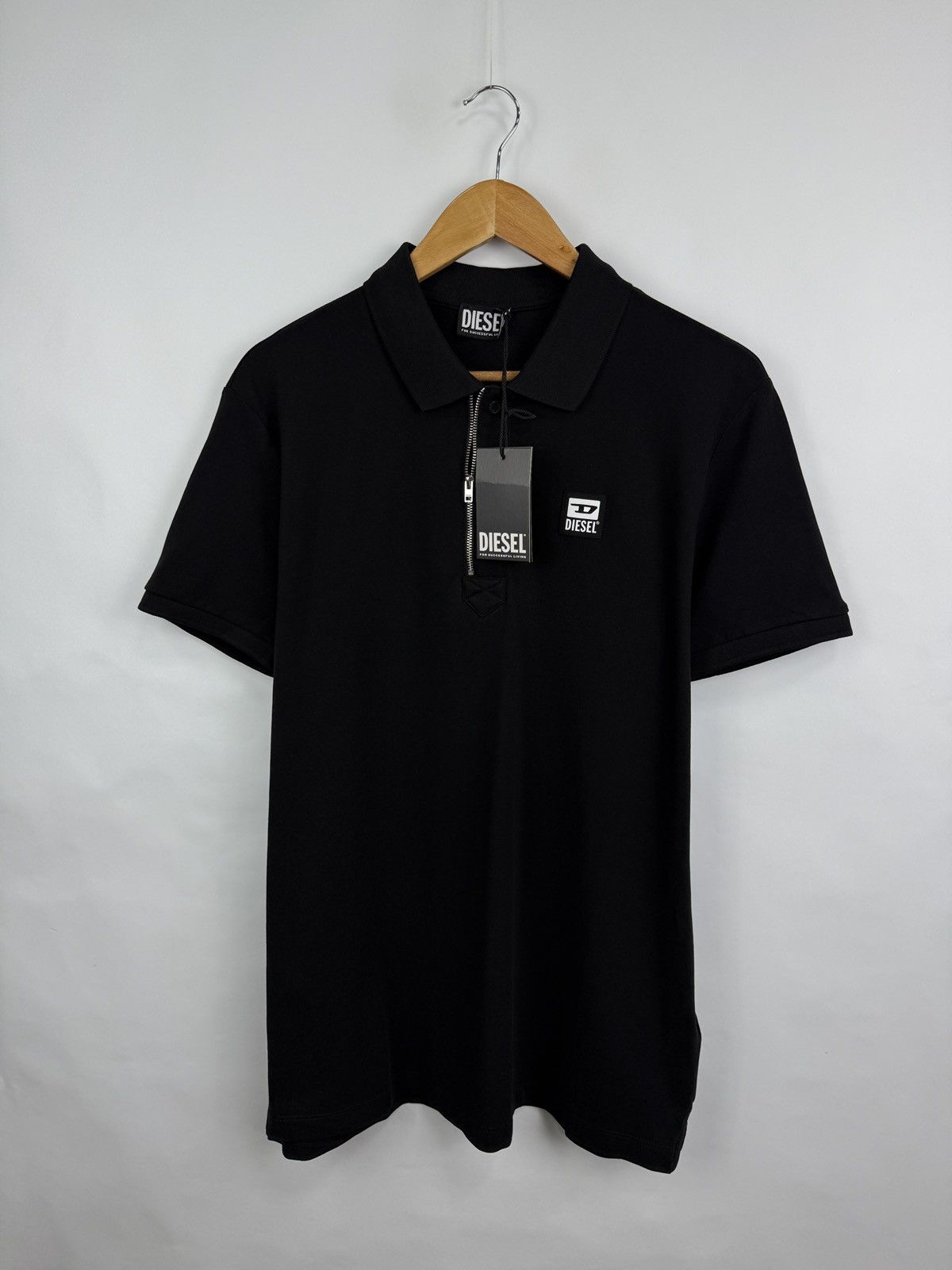 Diesel 🇺🇸❗️NEW Diesel Classic Zip Polo T-Shirt Opium Style Rare Size US XL / EU 56 / 4 - 6 Thumbnail