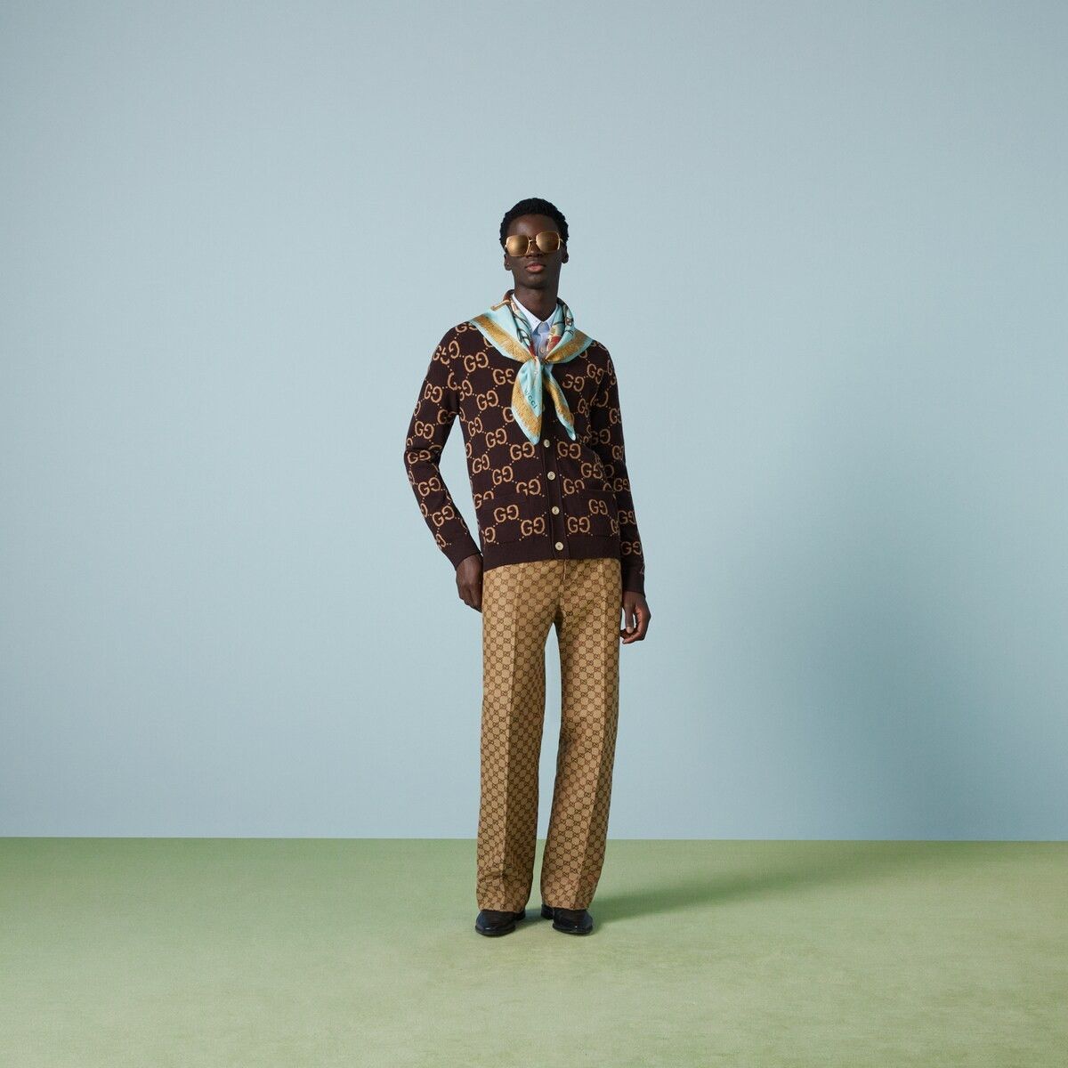 Gucci o1s1wg111025 GG Wool Jacquard Cardigan in Multicolor Size US S / EU 44-46 / 1 - 2 Thumbnail