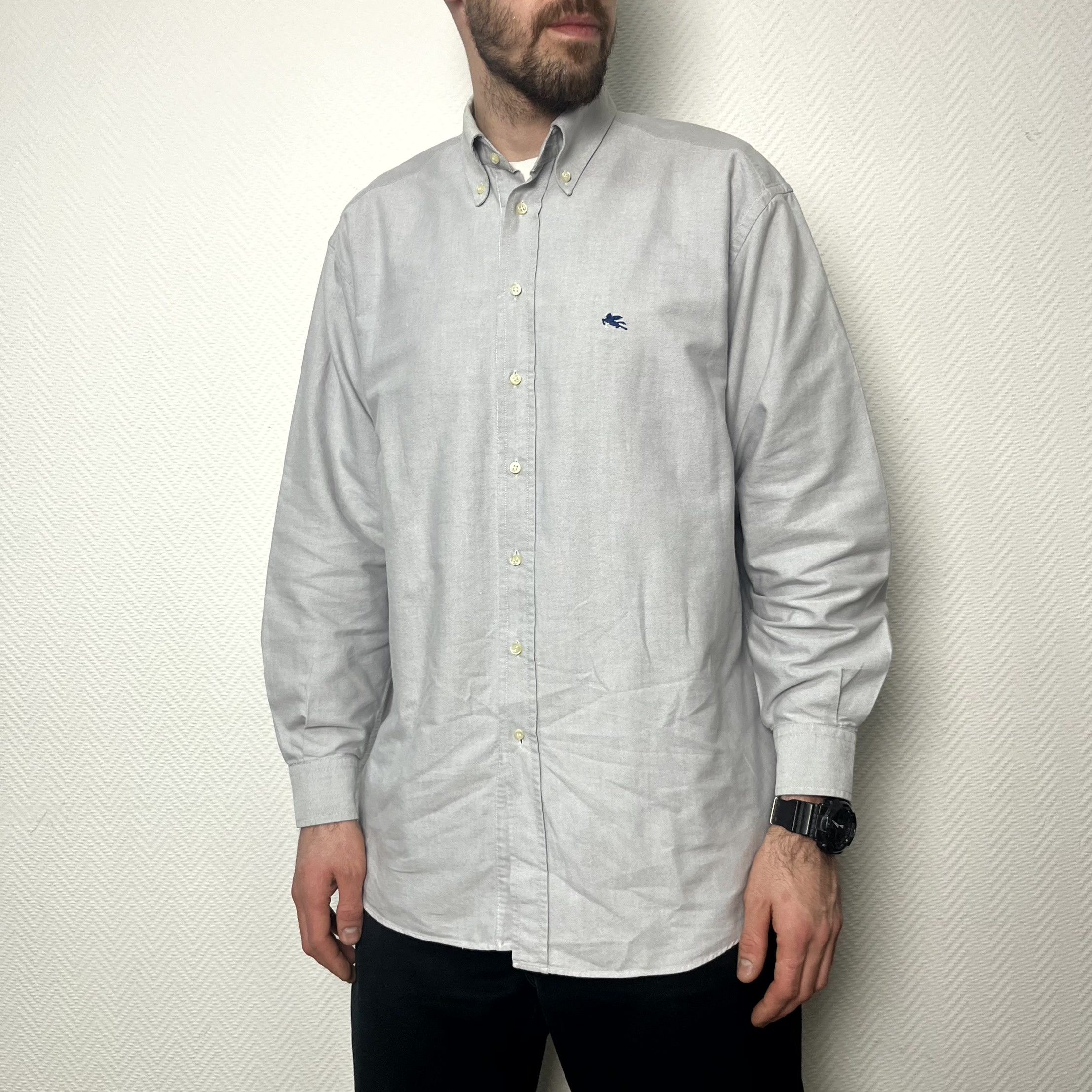 Etro ETRO Button Down Mens Long Sleeve Gray Shirt Size XL Size US XL / EU 56 / 4 - 10 Thumbnail