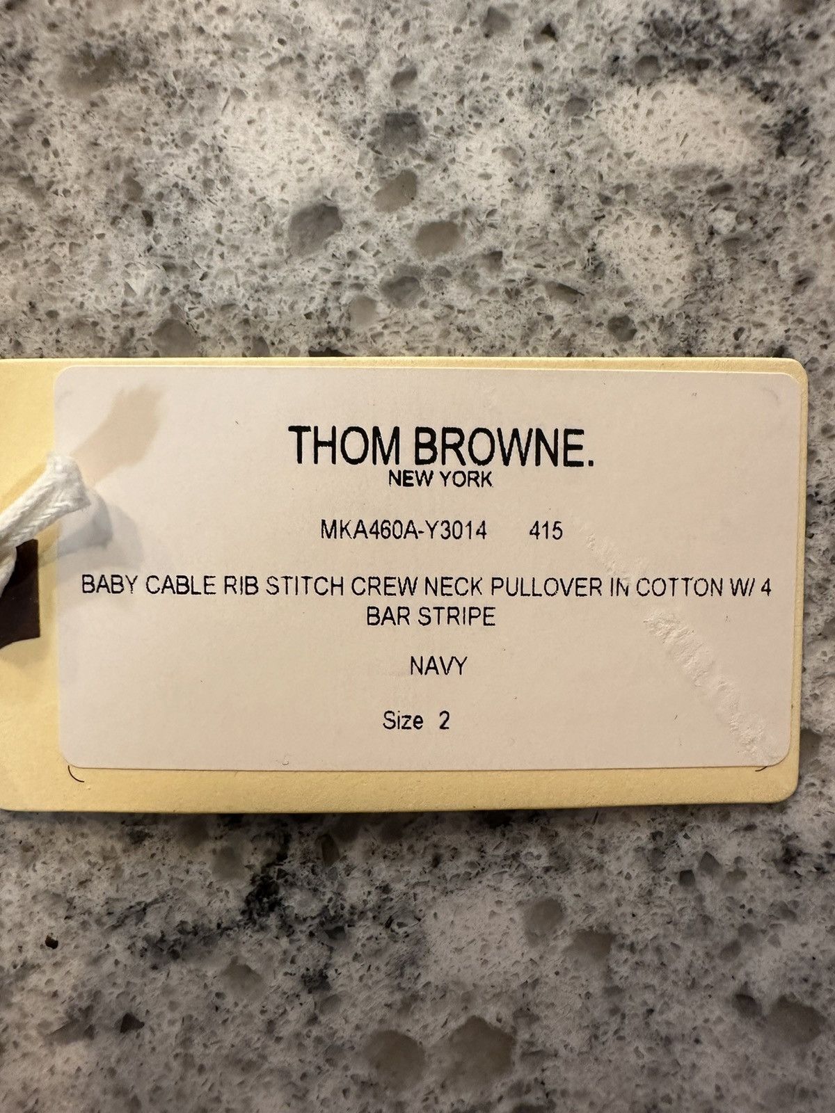 Thom Browne NAVY BABY CABLE RIB COTTON 4-BAR CREWNECK Size US S / EU 44-46 / 1 - 14 Thumbnail