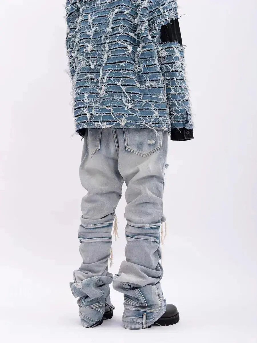 Japanese Brand Heavyweight vintage vandalism fringe hip hop y2k jeans Size US 32 / EU 48 - 2 Thumbnail