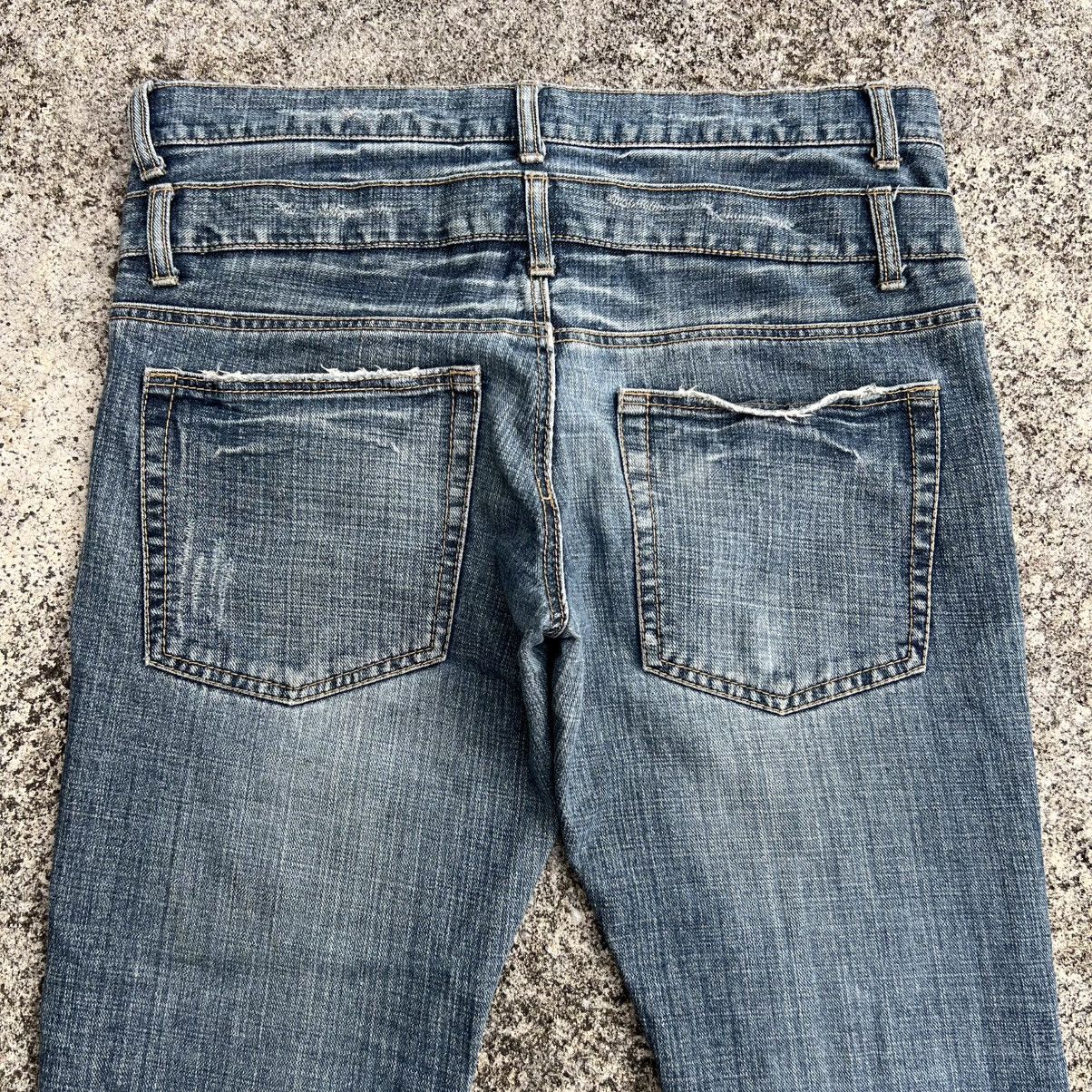 If Six Was Nine “DOUBLE WAIST” DISTRESS ACID WASH PUNK STYLE JEANS Size US 35 - 11 Thumbnail