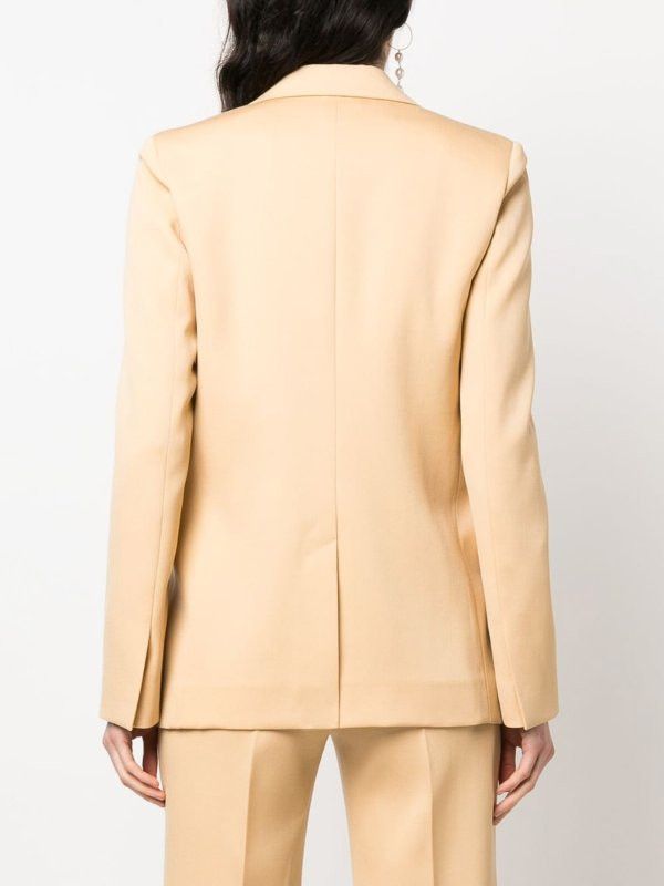 Lanvin o1y0326 Blazer in Beige Size M / US 6-8 / IT 42-44 - 4 Thumbnail