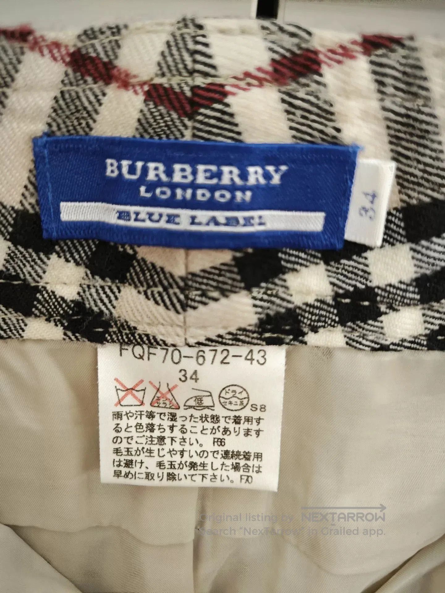 Burberry Burberry Vintage Check Wool Trousers. Size 33" - 3 Thumbnail