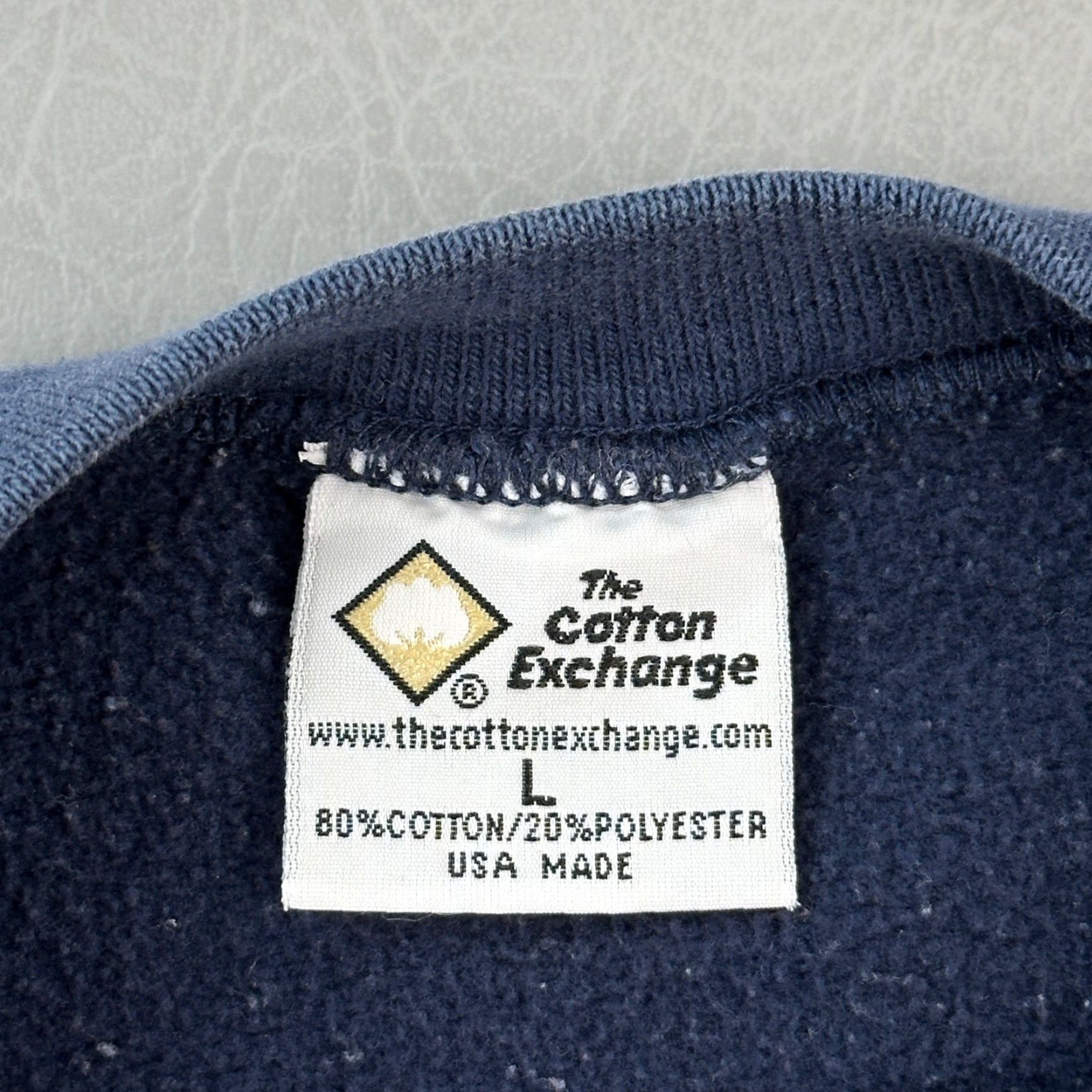 Vintage VINTAGE The Cotton Exchange Sweatshirt Mens Large Blue Crewneck Pullover USA Y2K Size US M / EU 48-50 / 2 - 3 Thumbnail