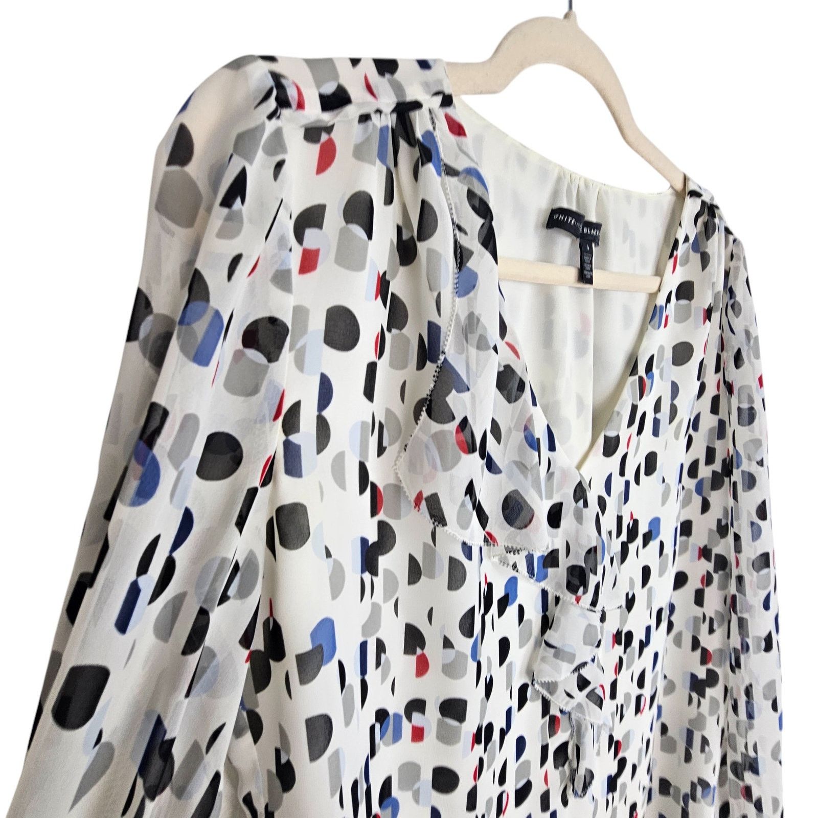 White House Black Market White House Black Market Polka Dot Blouse 4 Corp Career Size S / US 4 / IT 40 - 5 Thumbnail