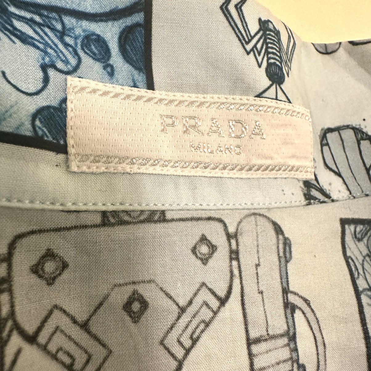 Prada Prada Button Up Shirt Medium Large Mechanical Anime Sci Fi Size US L / EU 52-54 / 3 - 4 Thumbnail