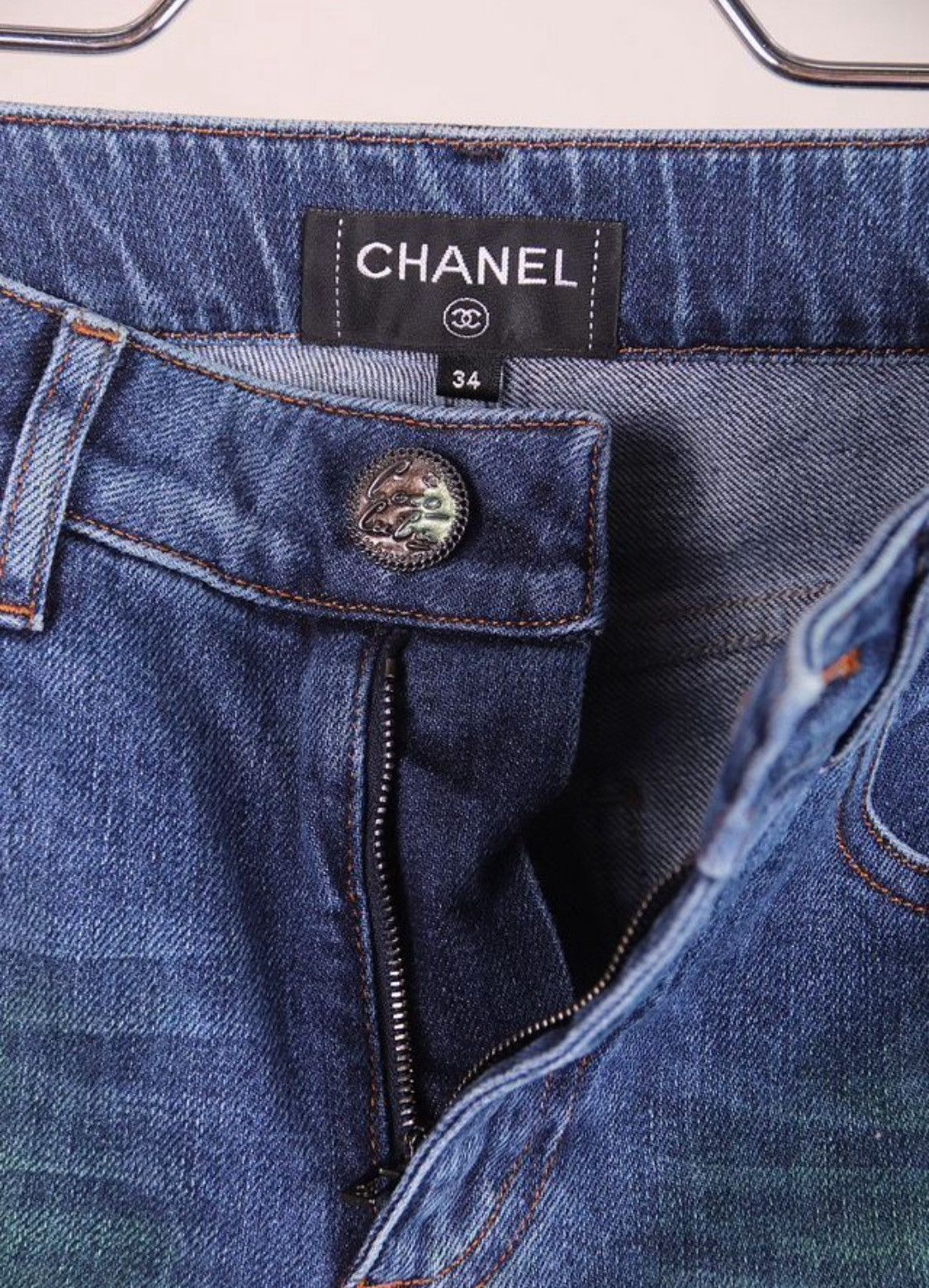 Chanel Chanel Graffiti Trash Painted Effect Denim Jeans Size 25" / US 0 / IT 36 - 3 Thumbnail