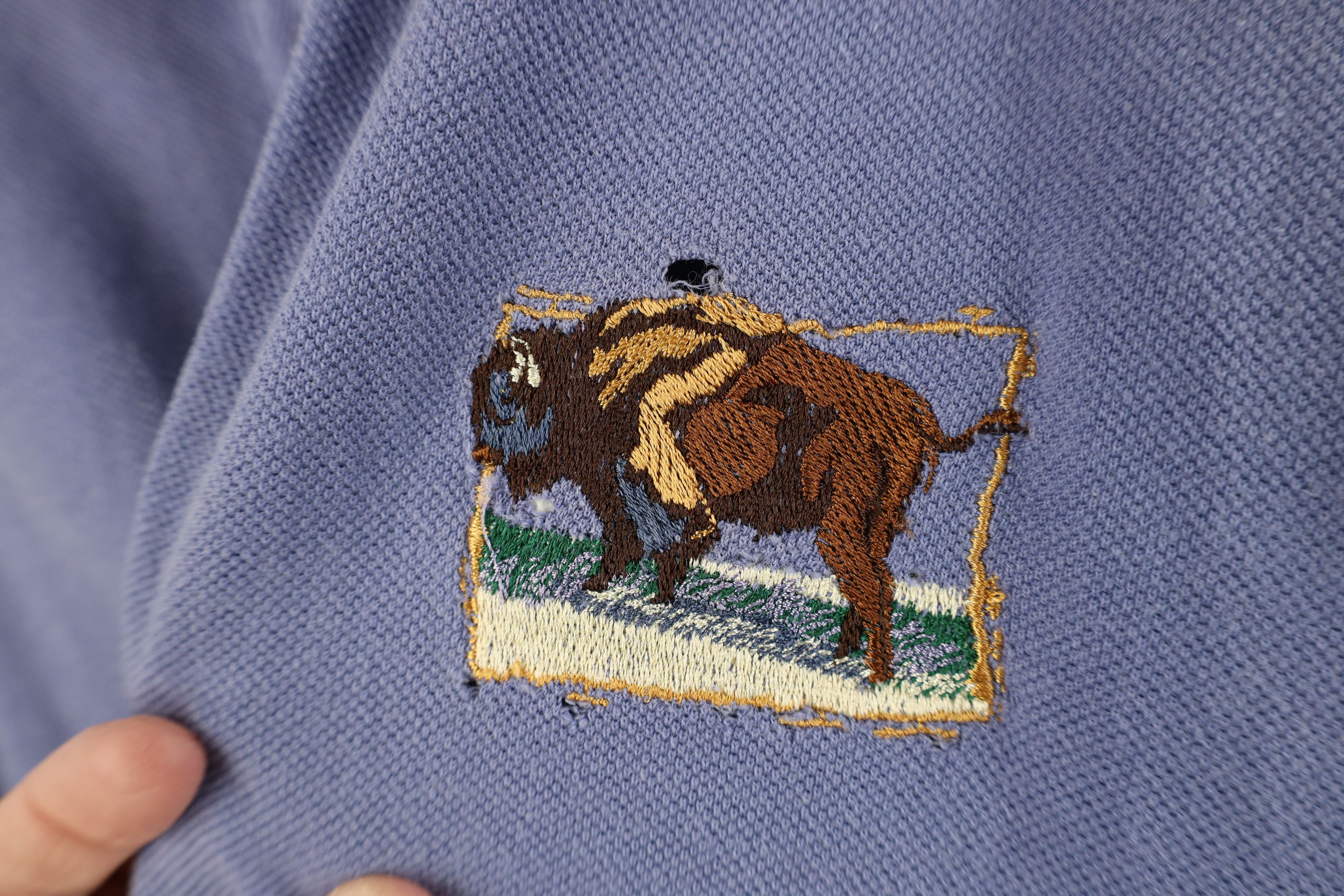 Vintage Vintage 90s Streetwear Nature Knit Polo Shirt Purple USA Size US XL / EU 56 / 4 - 4 Thumbnail