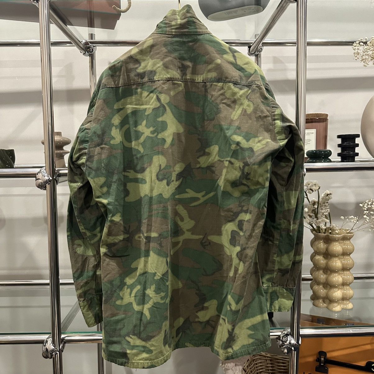 Vintage ORIGINAL 60s US MILITARY JUNGLE JACKET CAMOUFLAGE ERDL Size US L / EU 52-54 / 3 - 6 Thumbnail