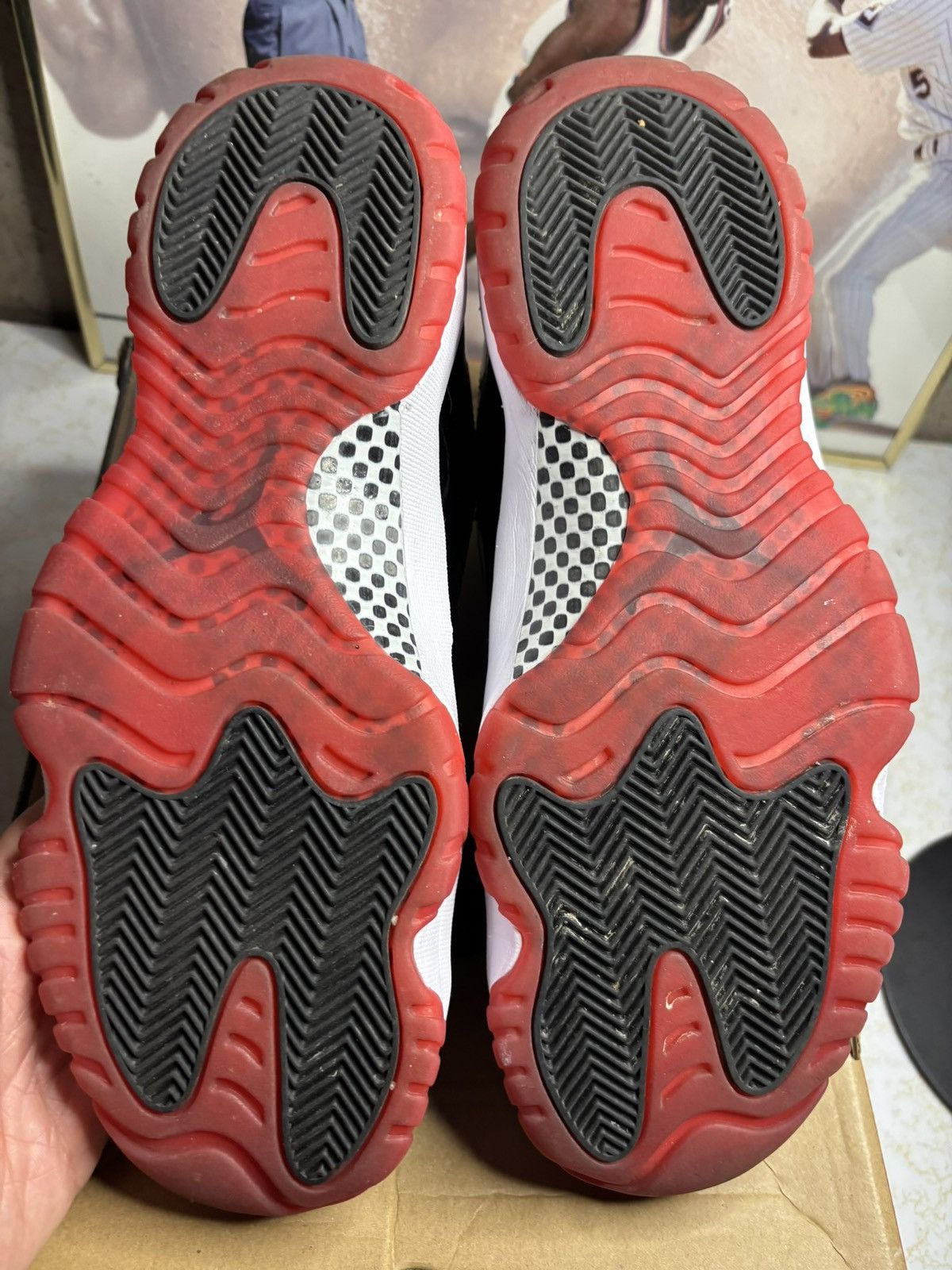 Jordan Brand Air Jordan 11 Retro Bred Size US 12 / EU 45 - 5 Thumbnail