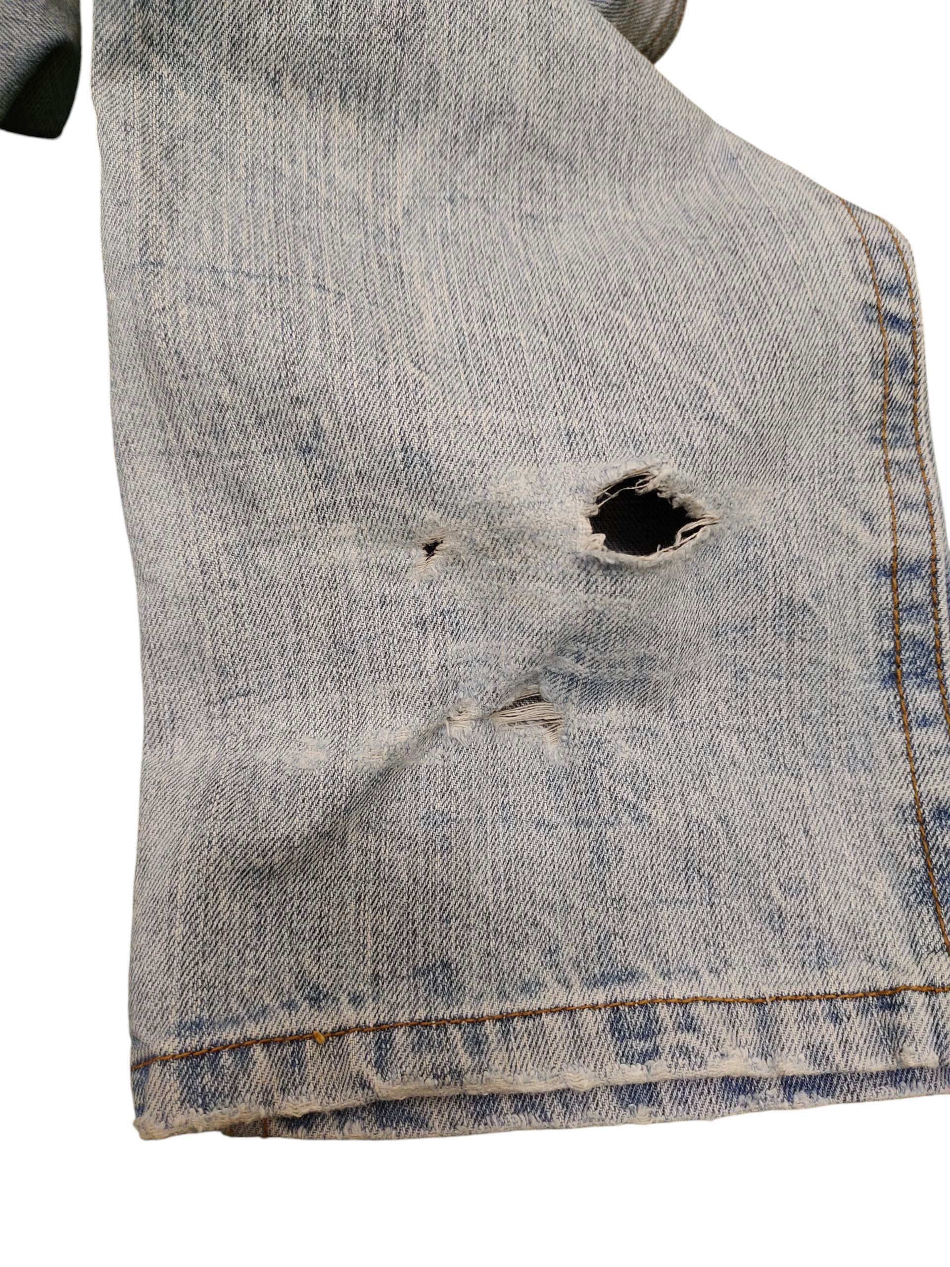 Hysteric Glamour × Undercover Japanese Brand Clef De Sol Clawmark Distress Faded Jeans Size US 29 - 15 Thumbnail
