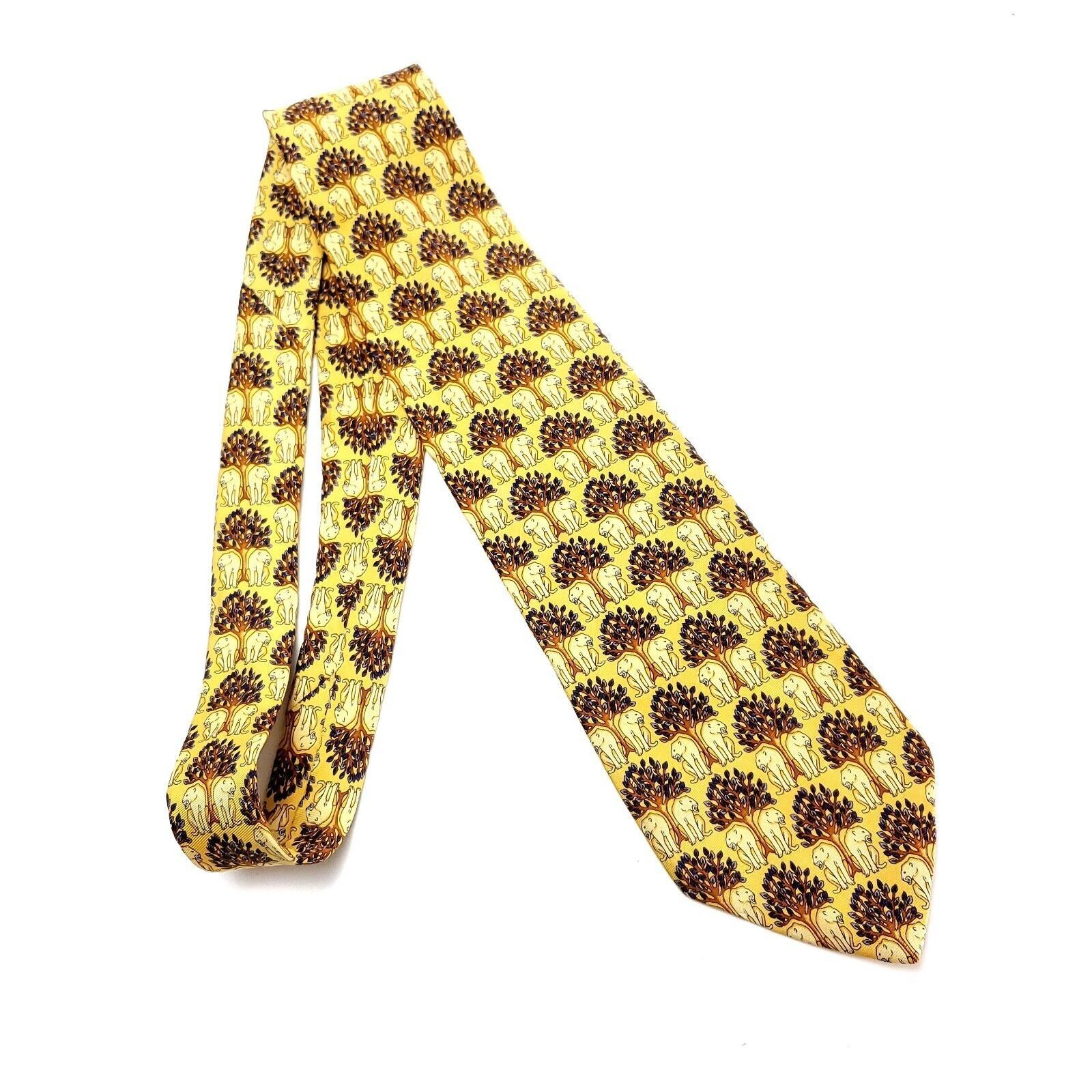 Brooks Brothers Brooks Brothers Makers Silk Tie Yellow Lion Print Size ONE SIZE - 5 Thumbnail