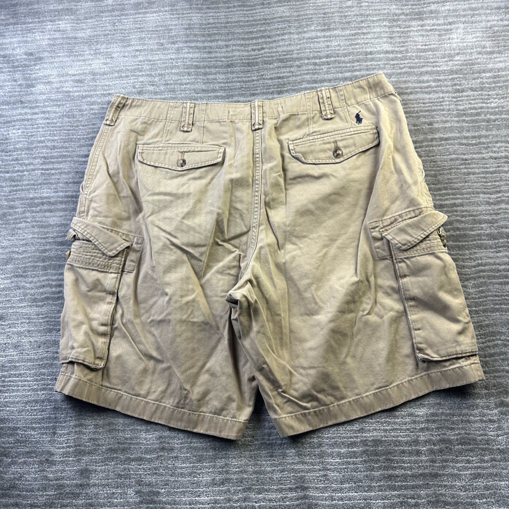 Polo Ralph Lauren Polo Ralph Lauren Shorts Mens 38 Beige Army Cargo Pocket Drawstring Relaxed Regular Fit Vintage No Size US M / EU 48-50 / 2 - 2 Thumbnail
