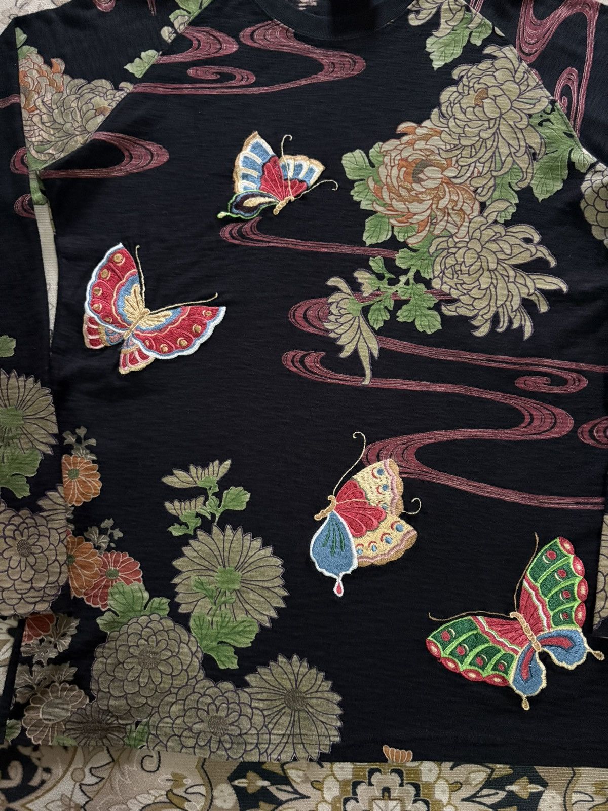 Designer × Vintage Vintage Sukajan Japanese Clasic Scrip Long Sleeve Tee Size US M / EU 48-50 / 2 - 3 Thumbnail