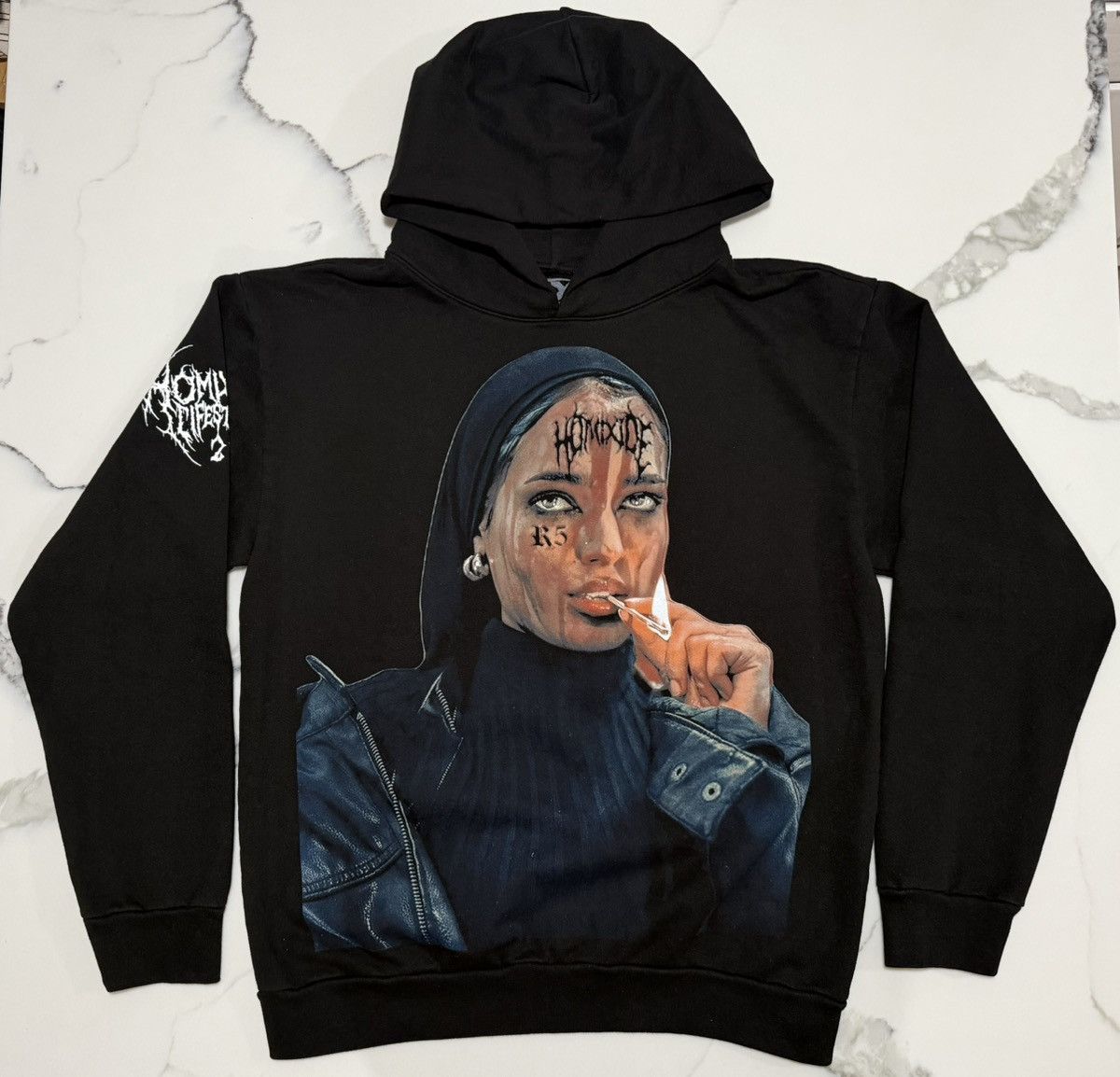 HXG Homixide Gang Hoodie HXG Flame Girl Homixide Lifestyle Sz XL Size US XL / EU 56 / 4 - 1 Thumbnail