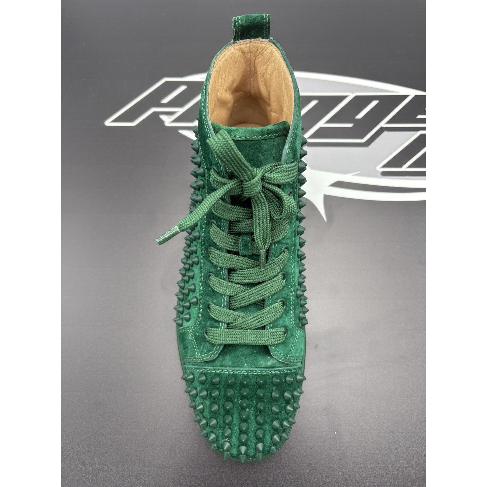 Christian Louboutin Spikes ' Green ' EXCELLENT CONDITION!