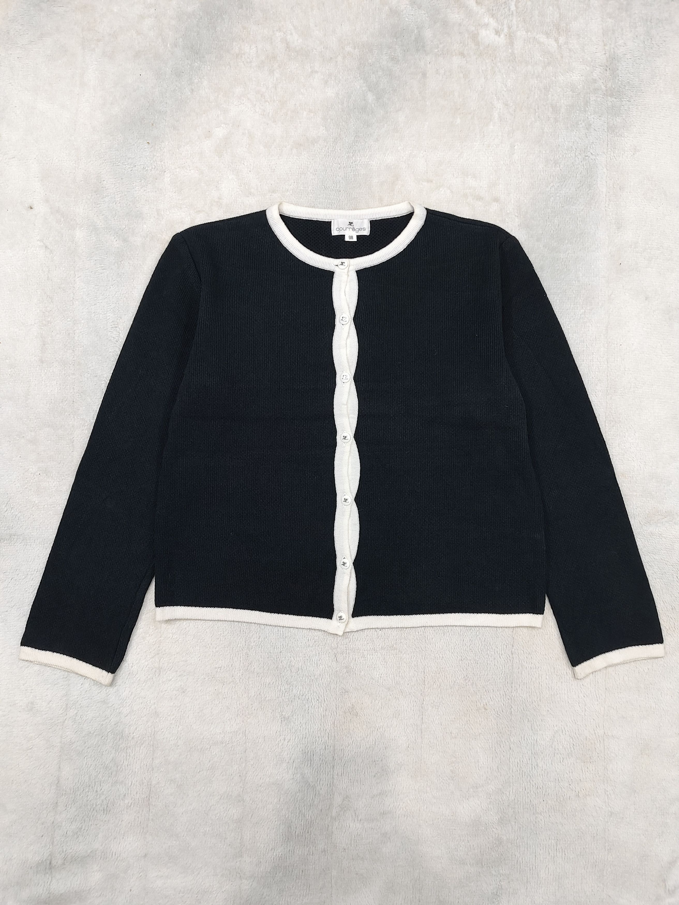 Courreges 💥Vtg Courreges Striped Cardigan Size M / US 6-8 / IT 42-44 - 4 Thumbnail